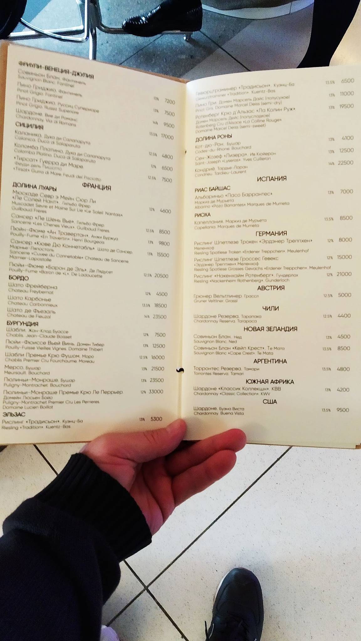 Menu de Spectrum