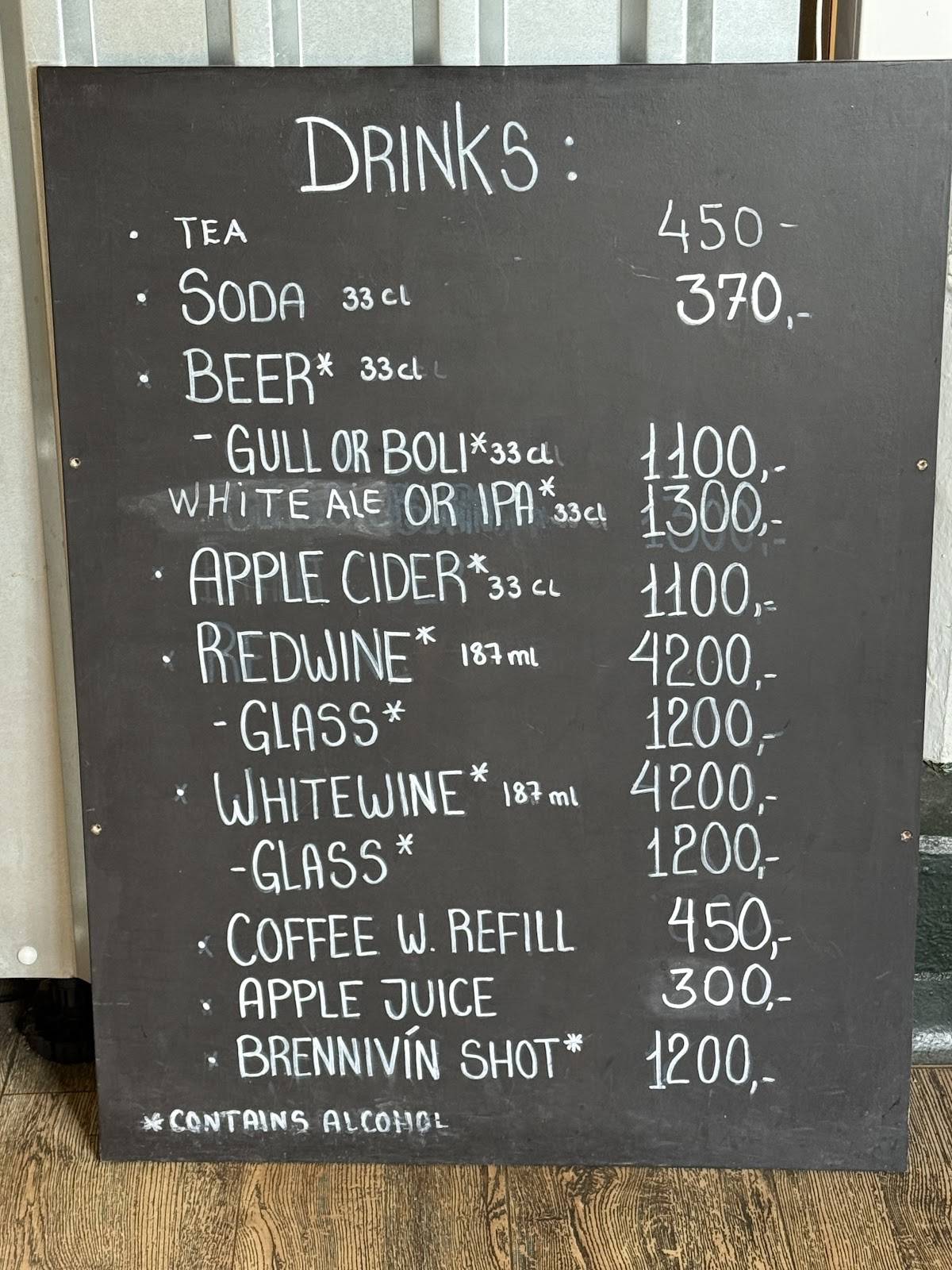 Menu de Seabaron