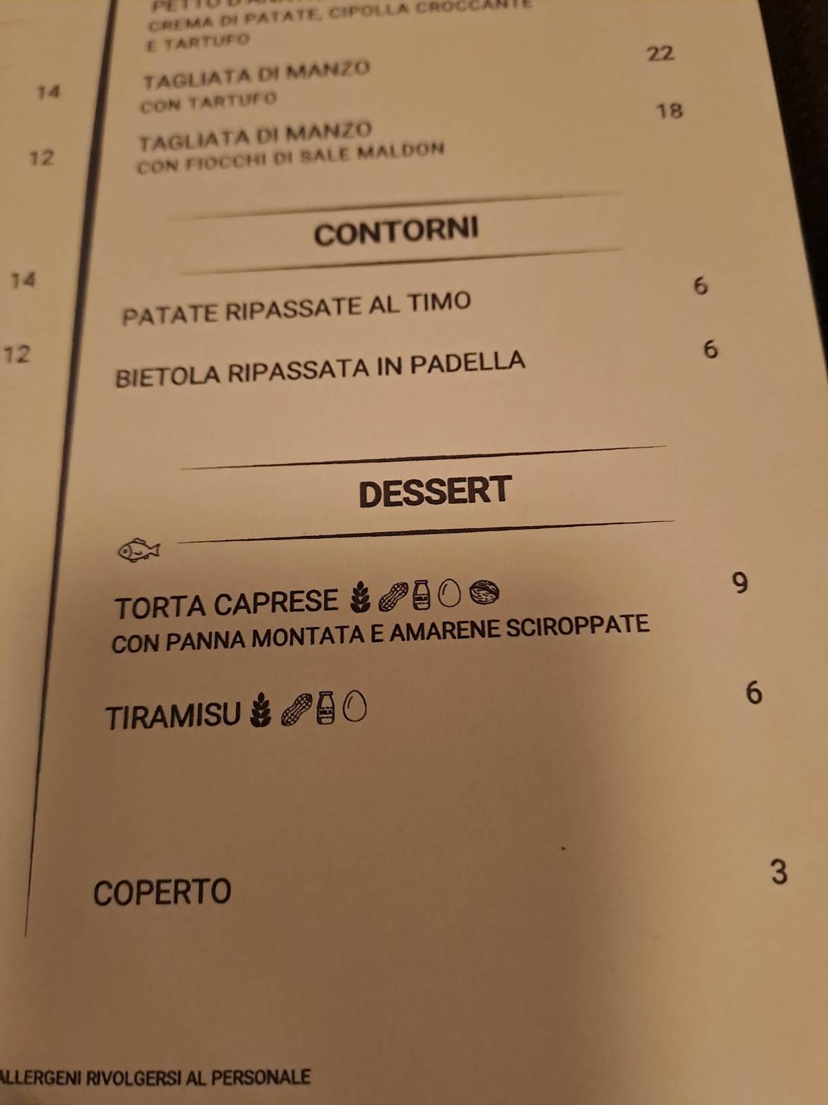 Menu di Rilù Ristorante 