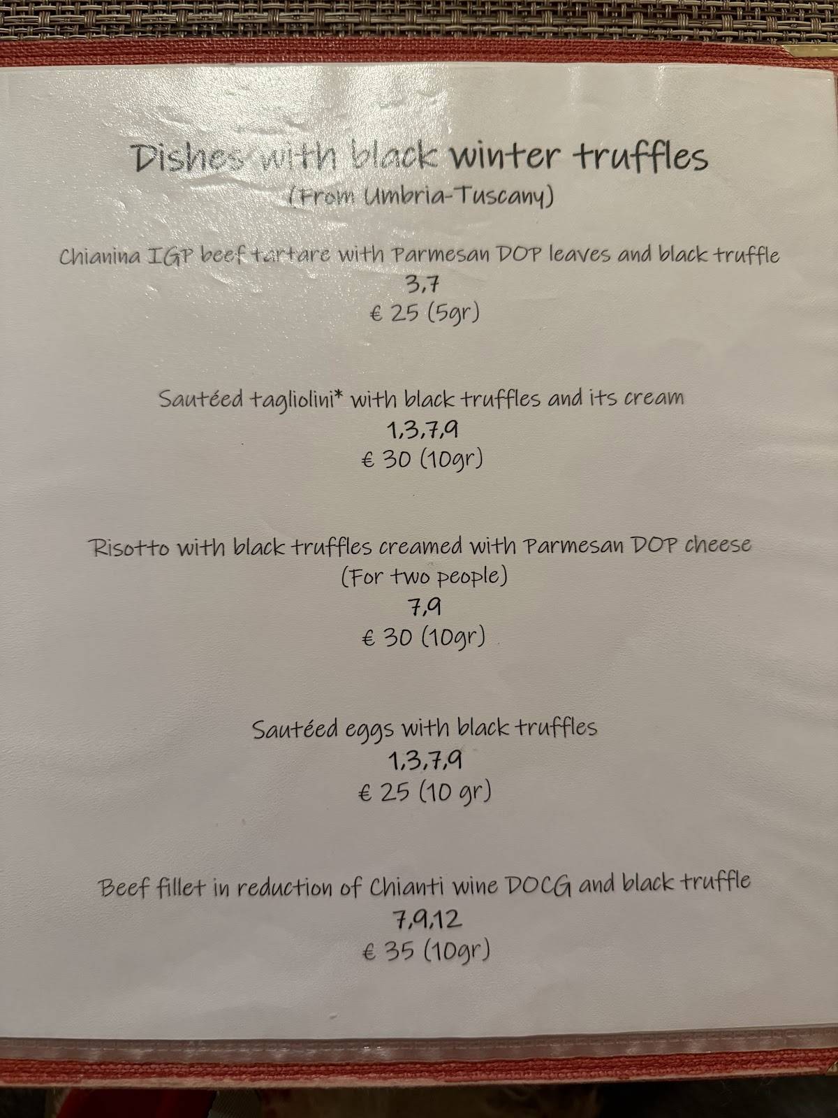 Menu di Rino 