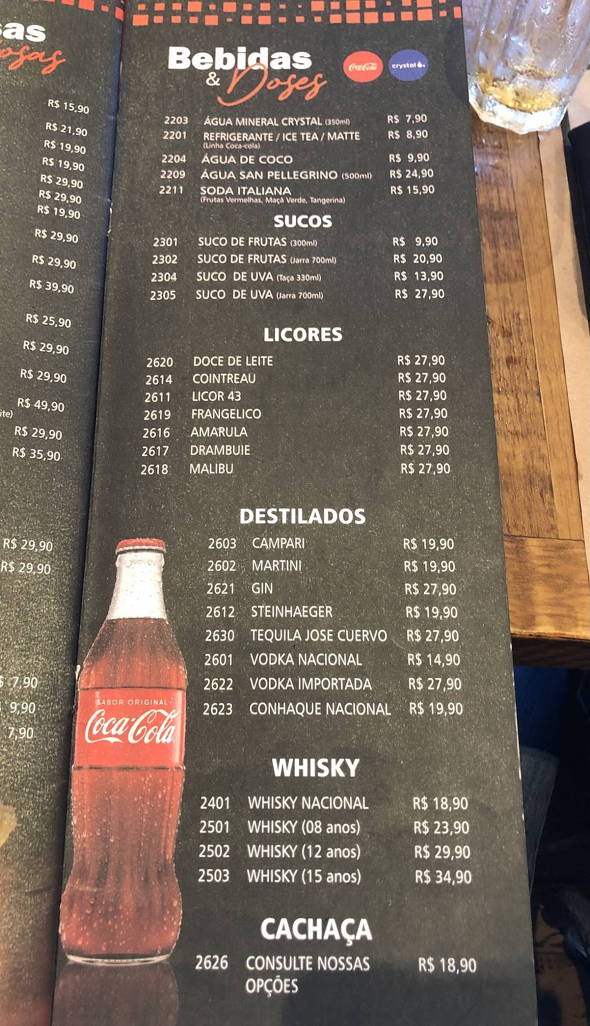 Restaurante Toca da Traíra cardápio