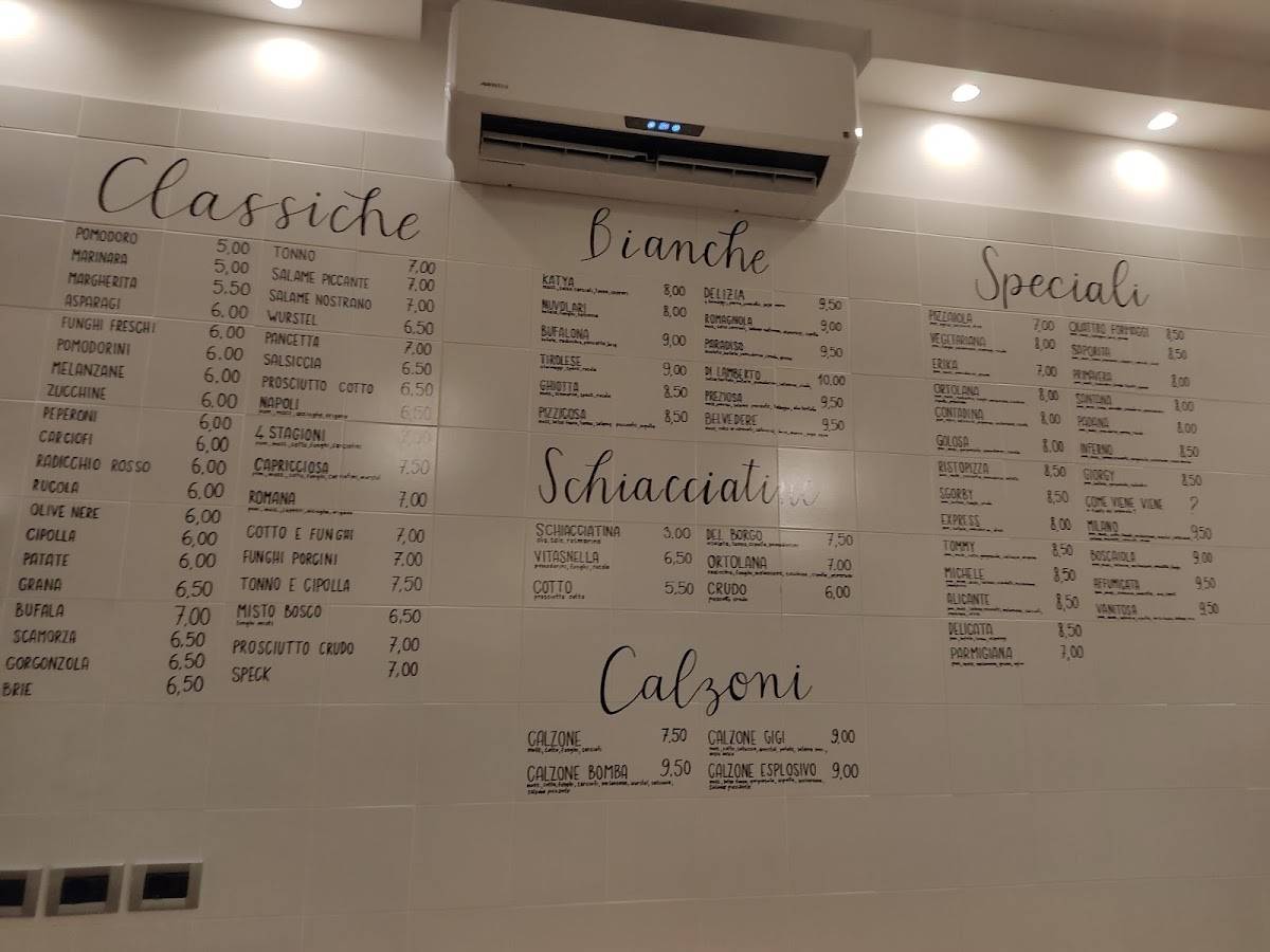 Menu di ristopizza 