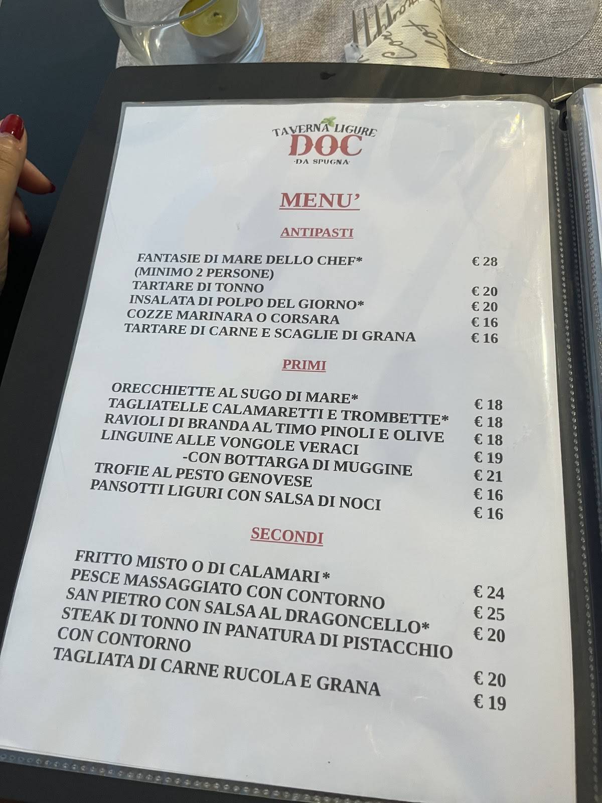 Menu di Ristorante "Al Gambero" 