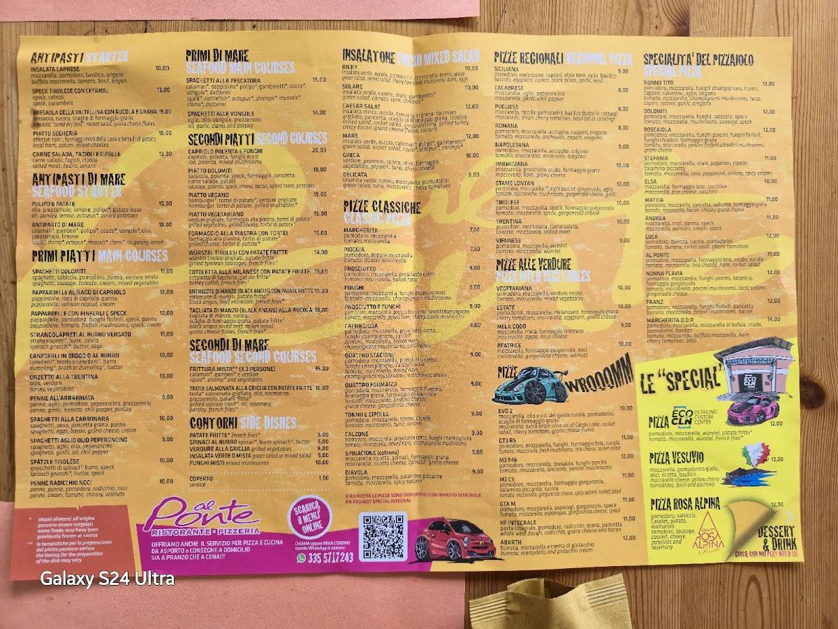 Menu di Ristorante Al Ponte 