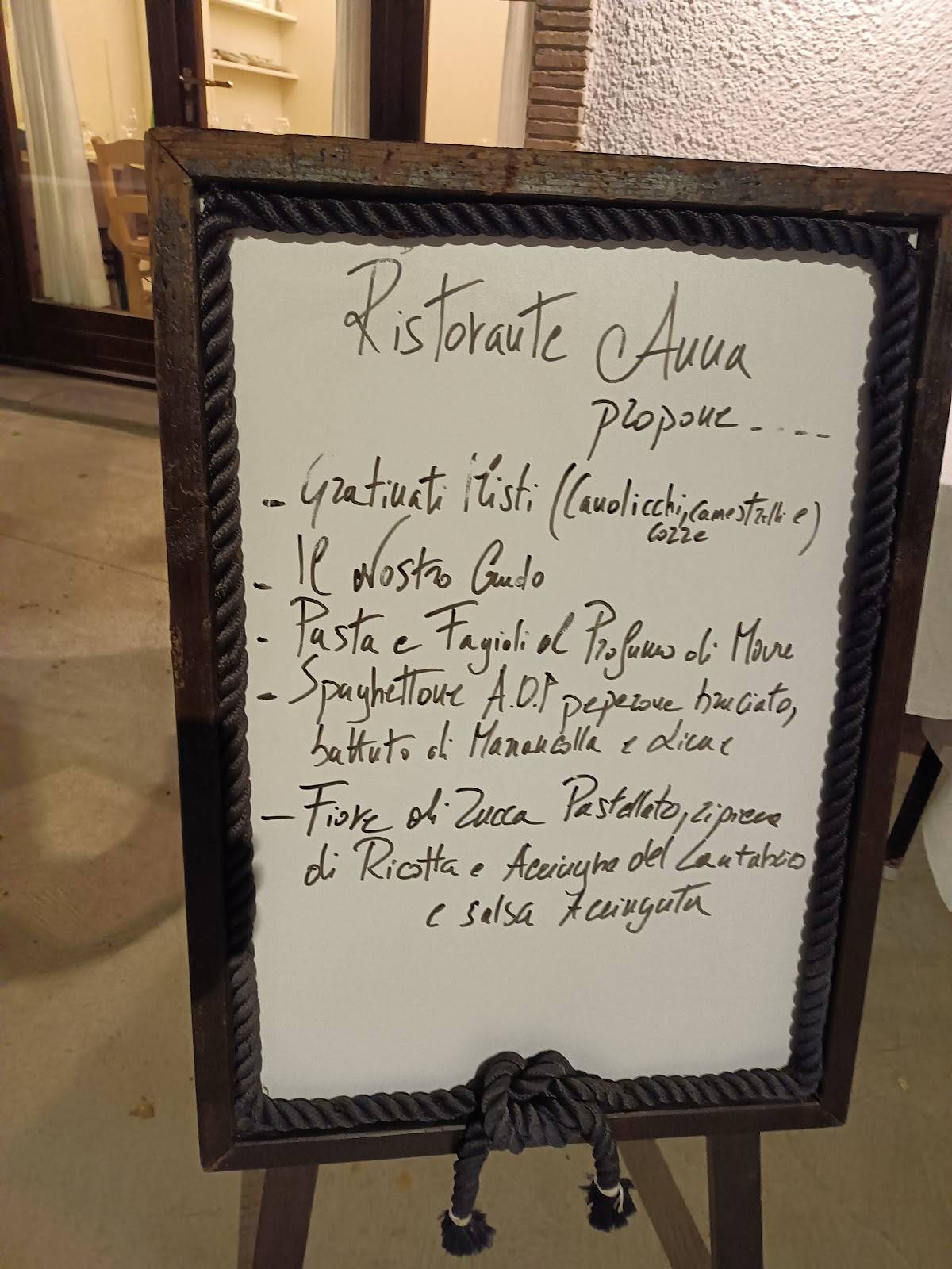 Menu di Ristorante Anna 
