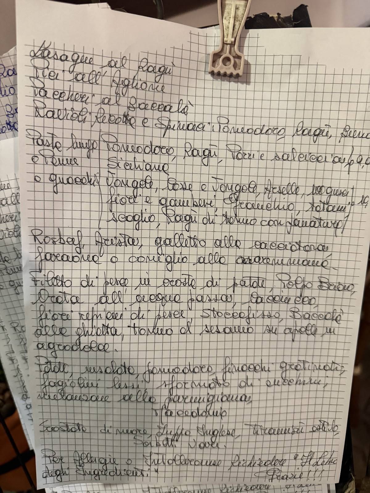 Menu di Ristorante Bar Sport Cecina 