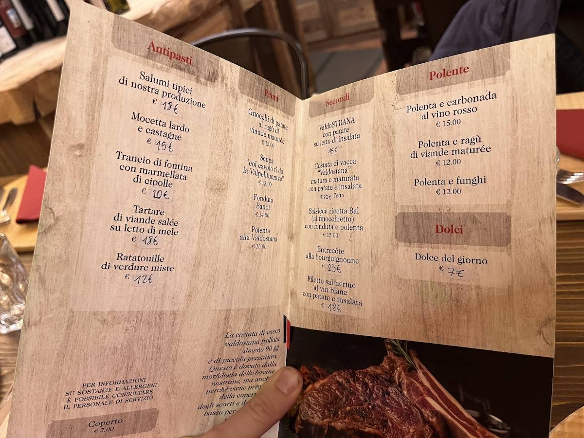 Menu di Maison Bandí 