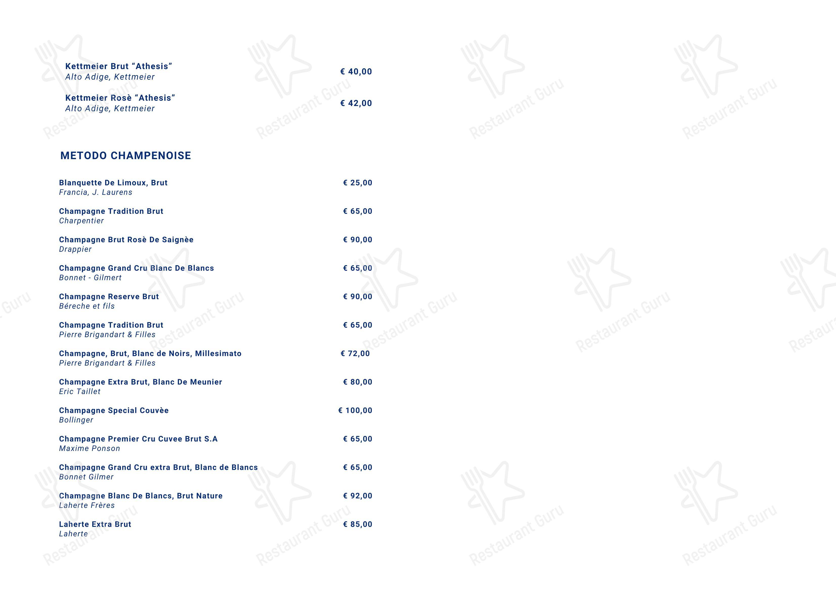 Menu di D-light Bistrot - Основное меню