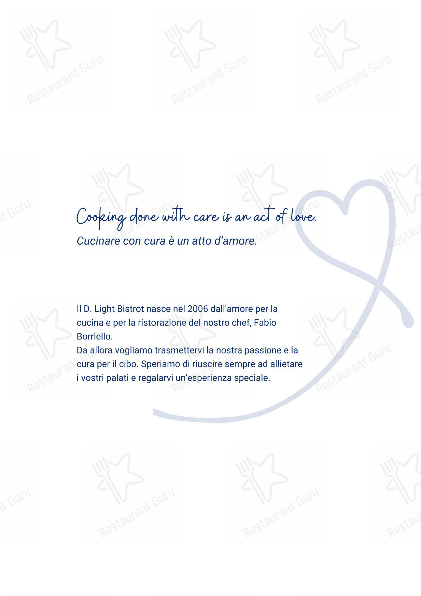 D-light Bistrot in Vimercate - Menu bar