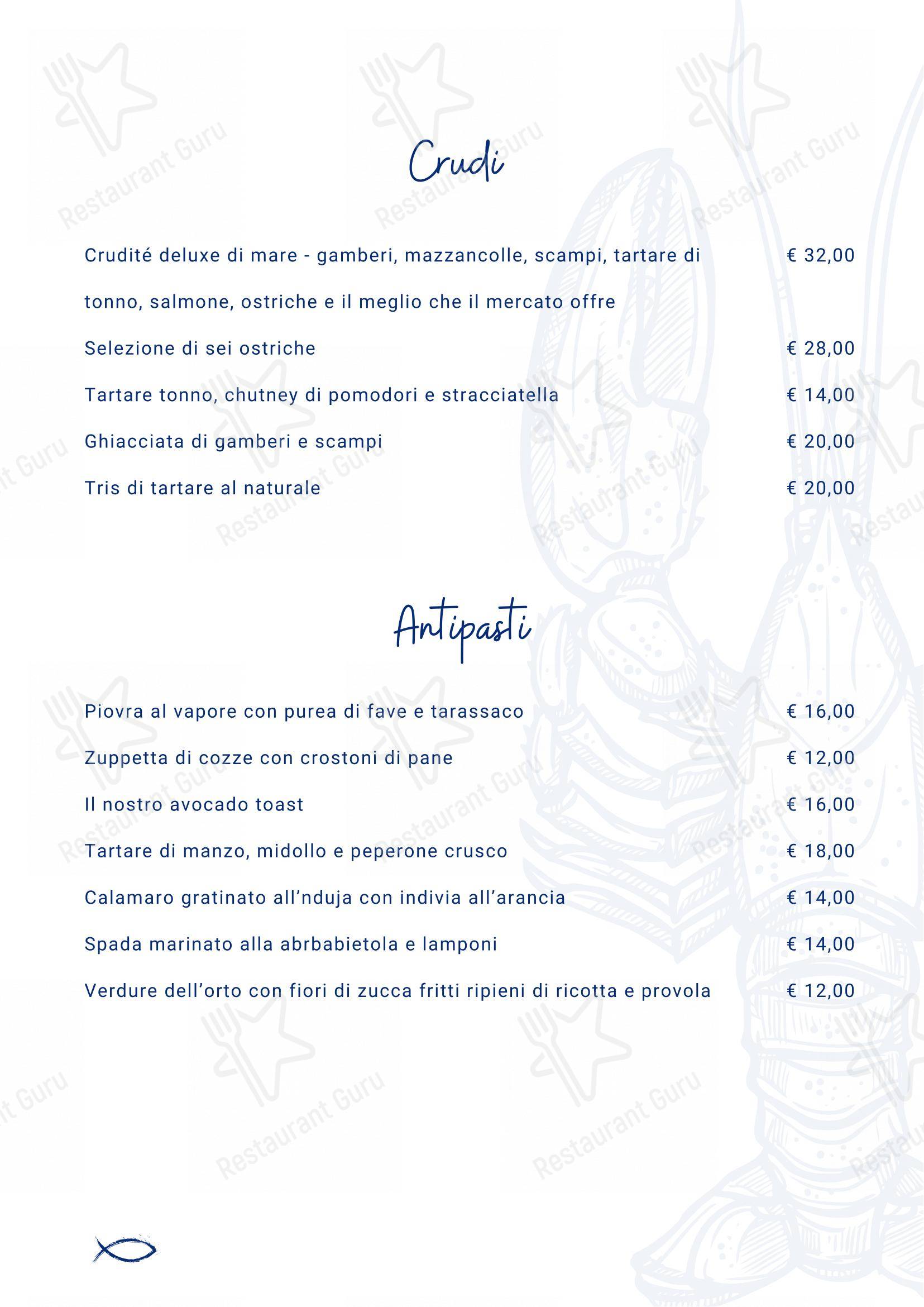 Menu bar per D-light Bistrot pizzeria