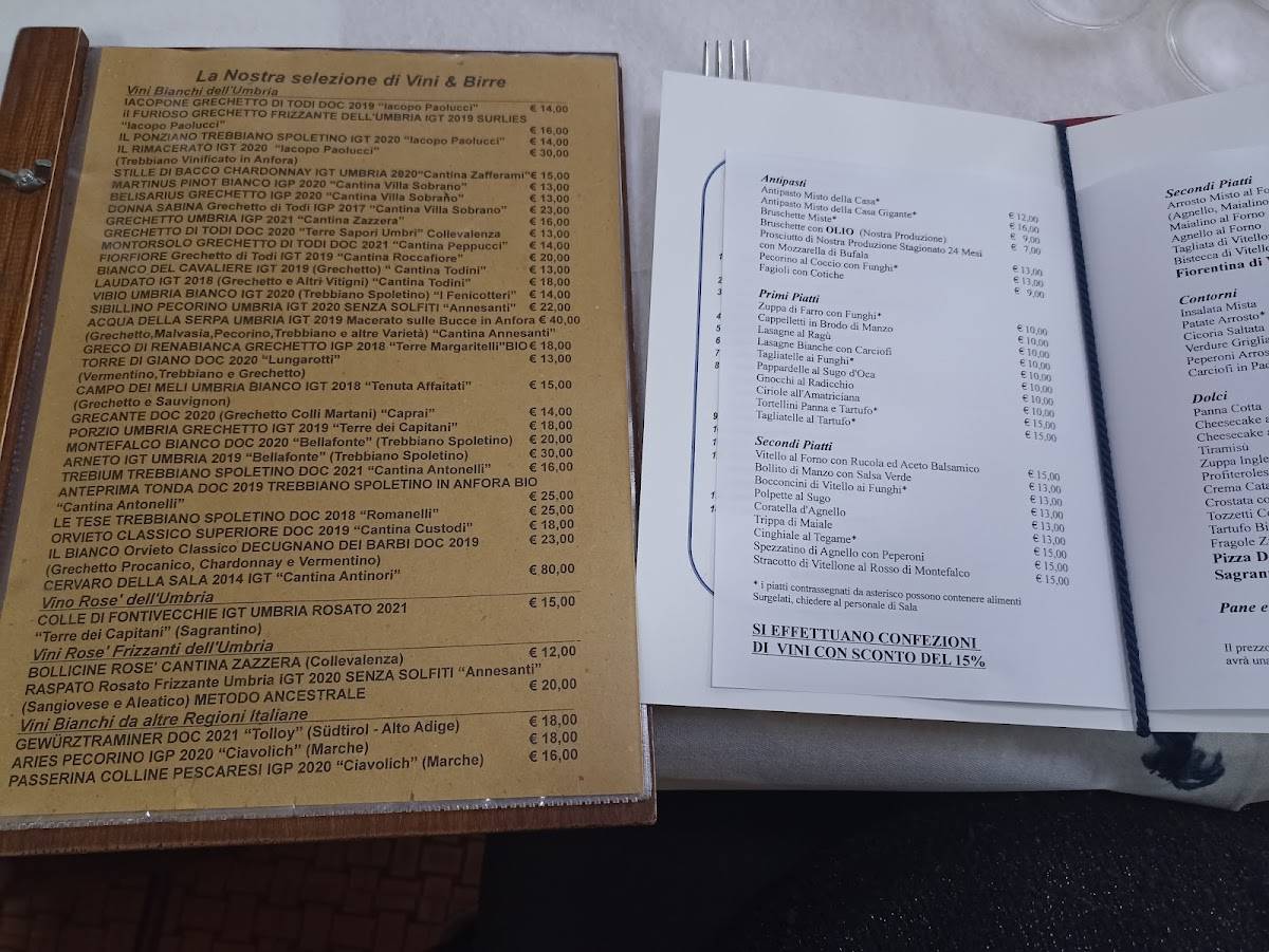 Menu di Ristorante Da Massimo 