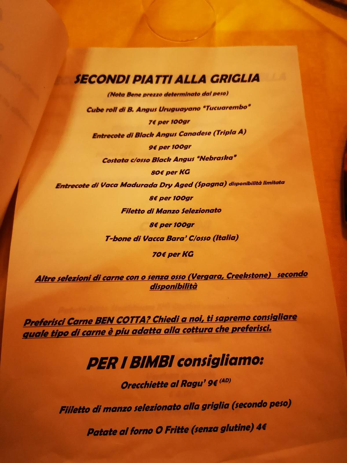 Menu di Ristorante Don Giovanni - Steak House 