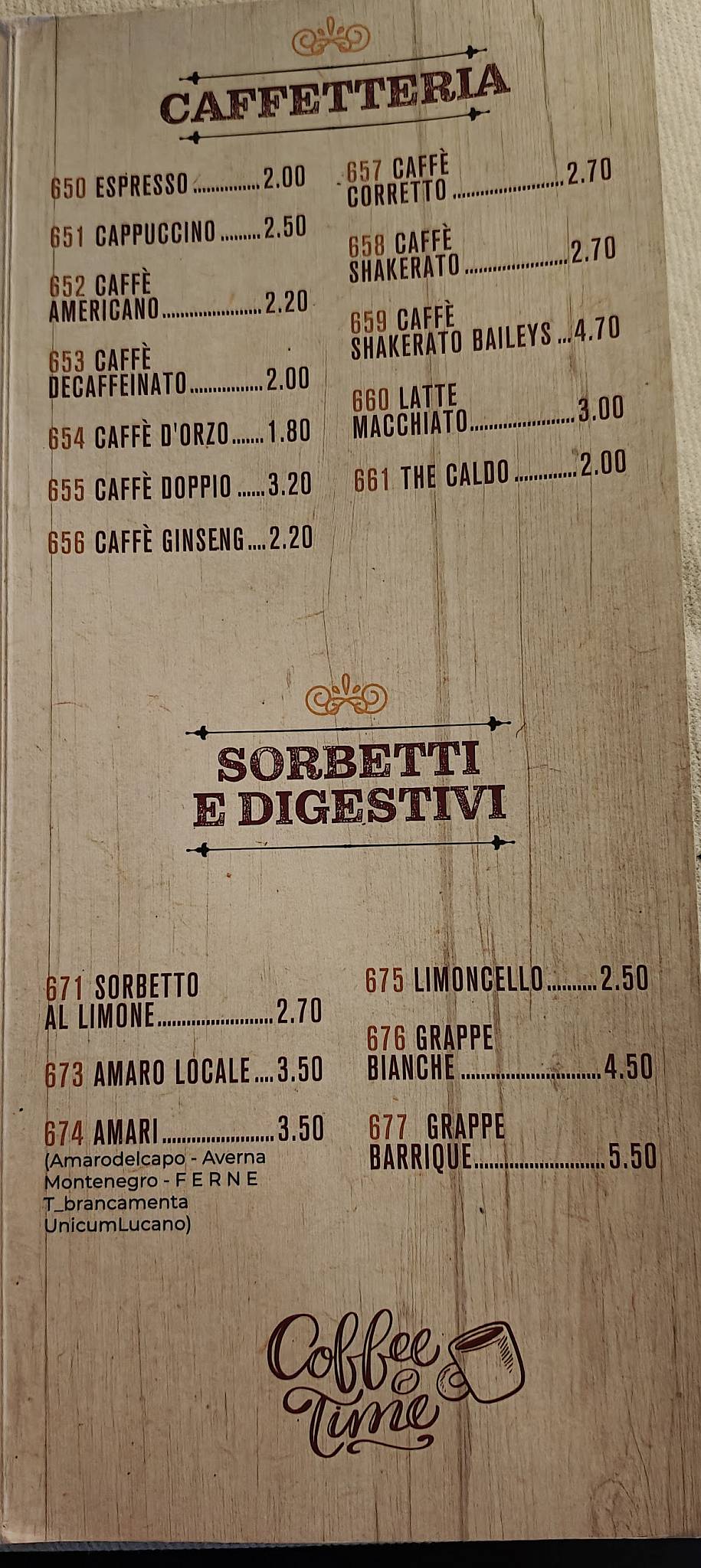 Menu di Ristorante Ferrari Perugia 