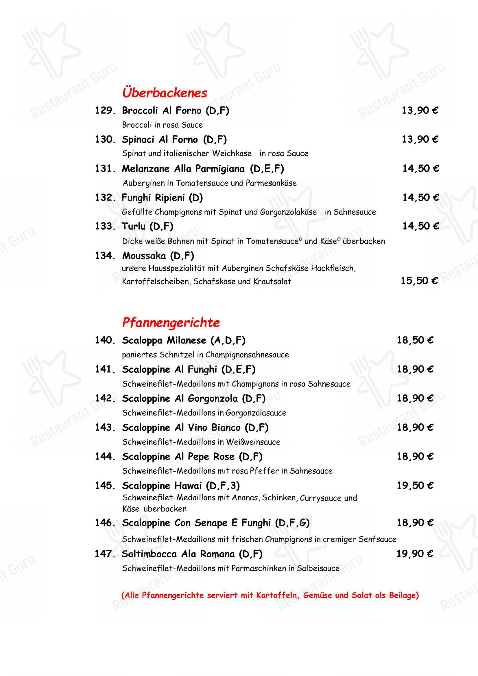 Menu bar pour Ristorante Firenze dans Ritterhude