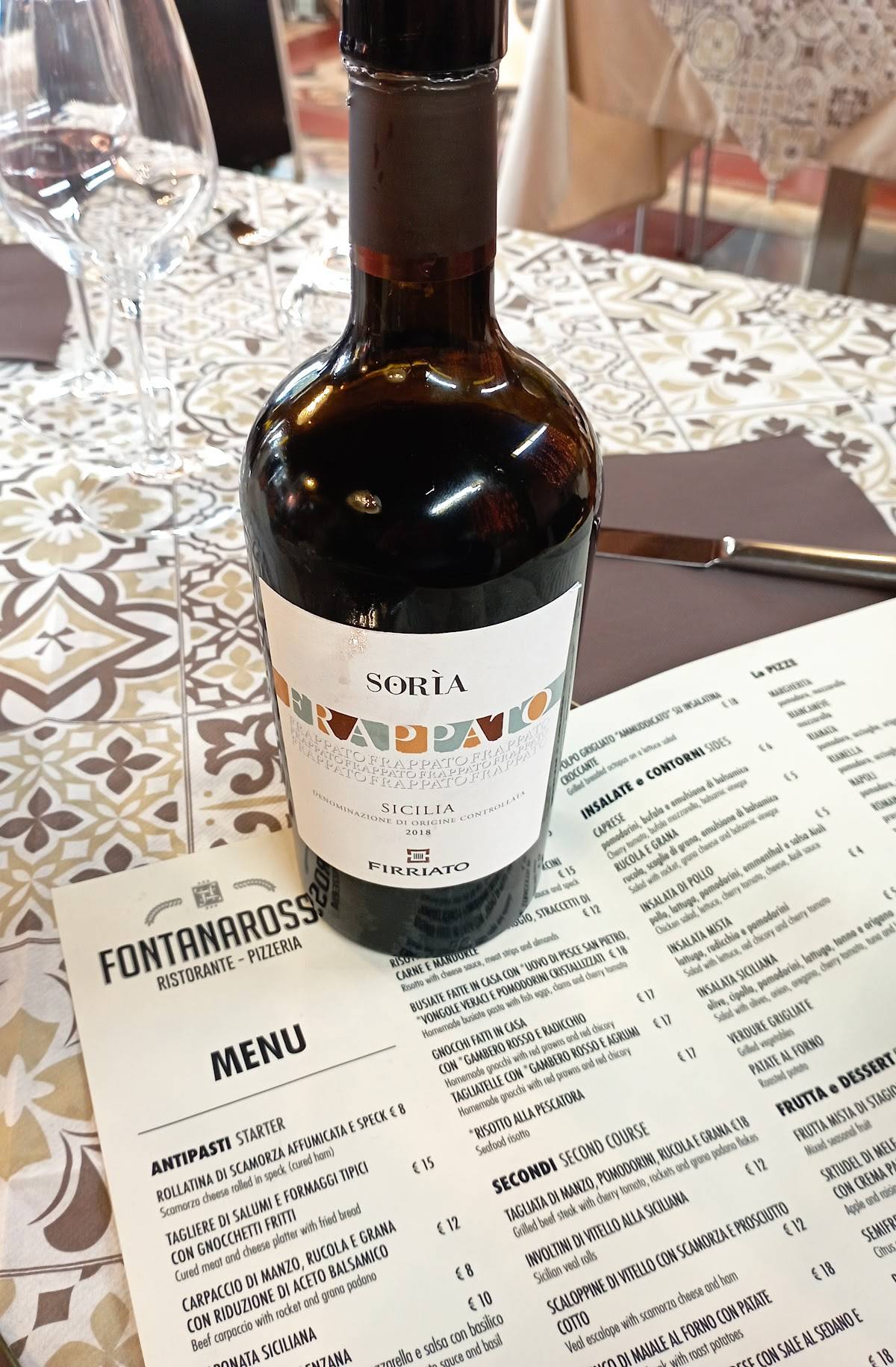 Menu di Ristorante Fontanarossa 