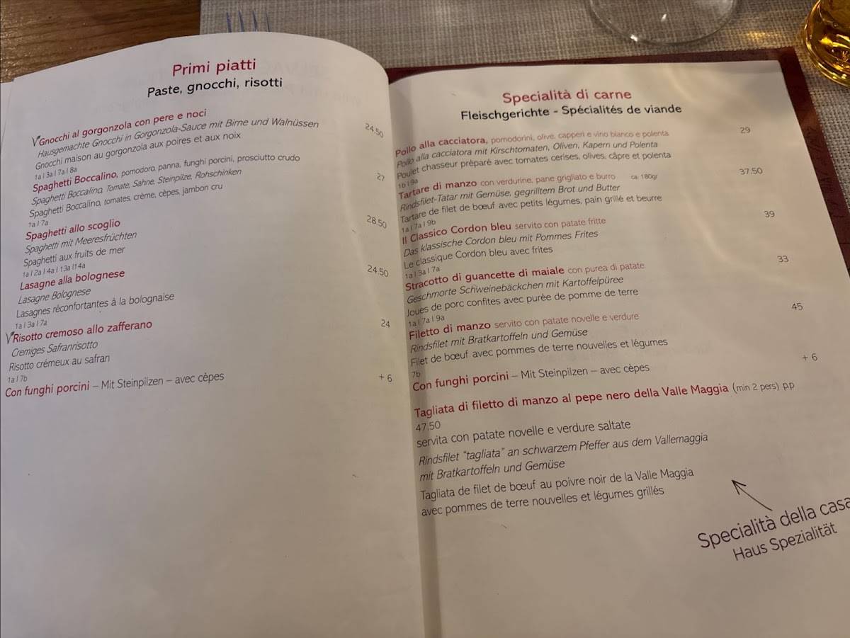 Menu di Ristorante Il Boccalino 