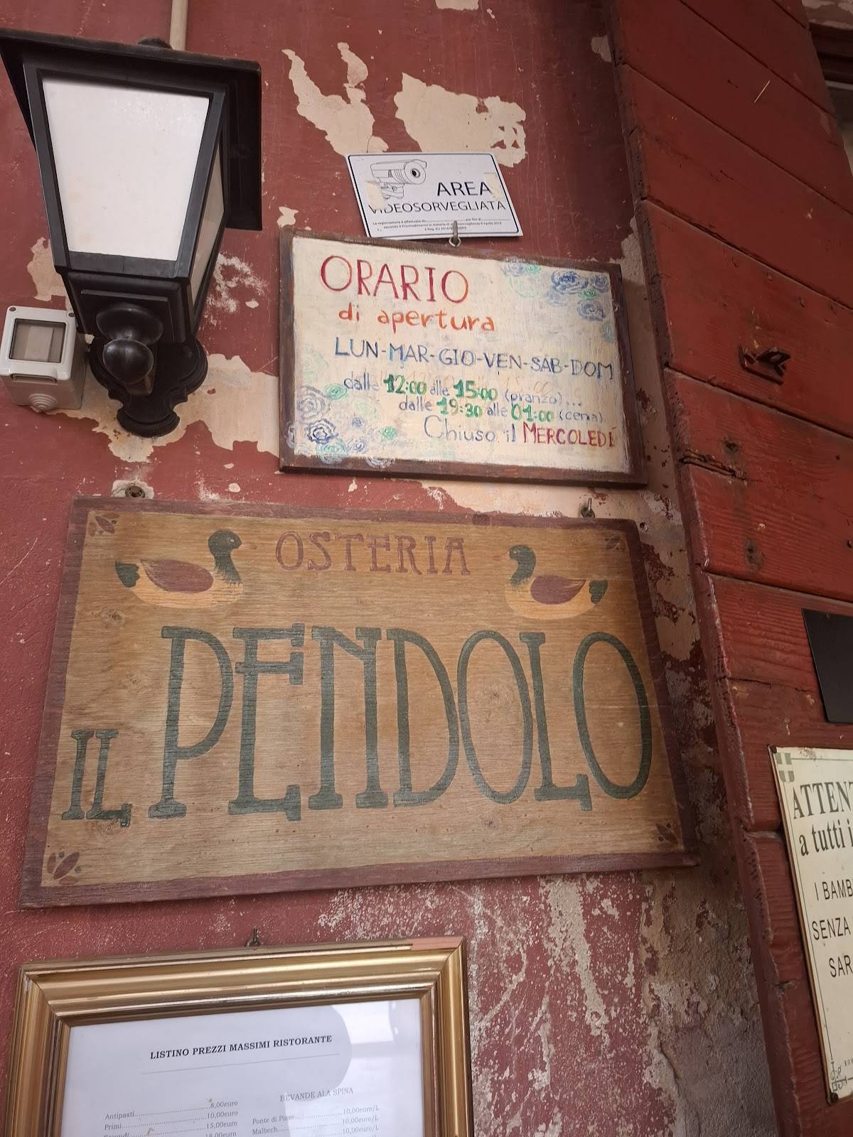 Menu di Ristorante Il Pendolo 