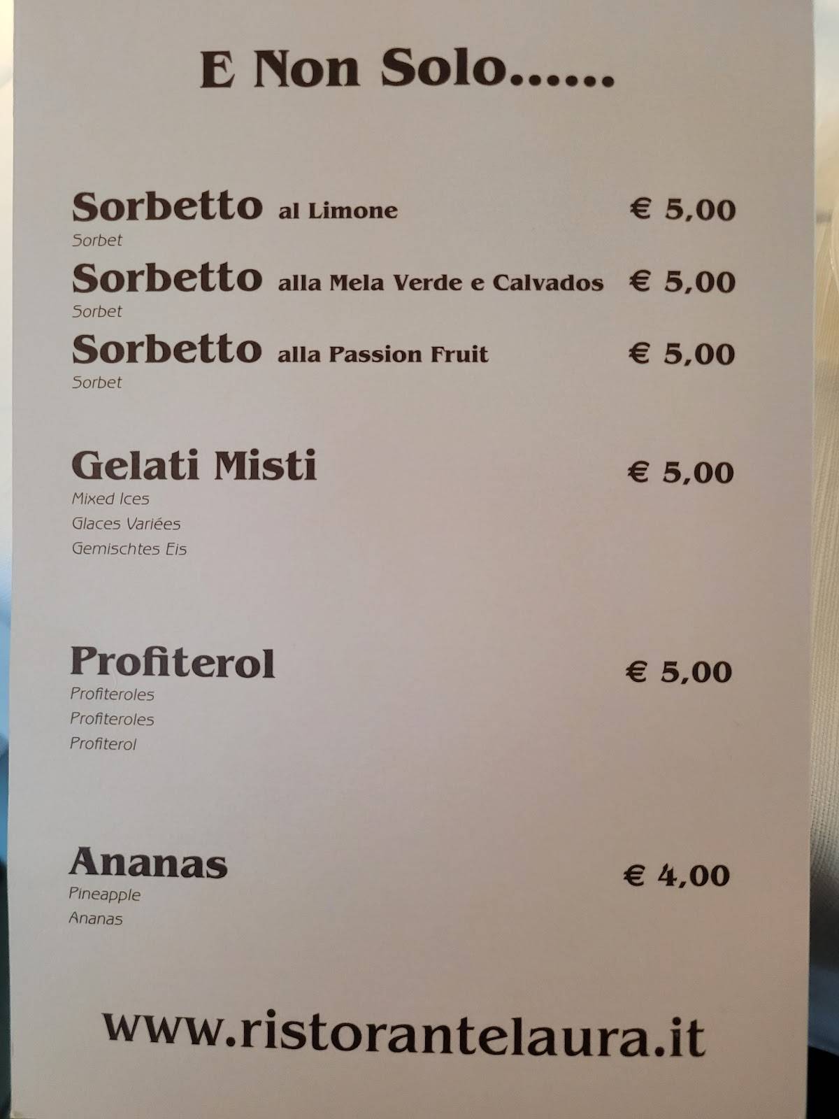 Menu di Ristorante Laura "Darsena Rimini" 