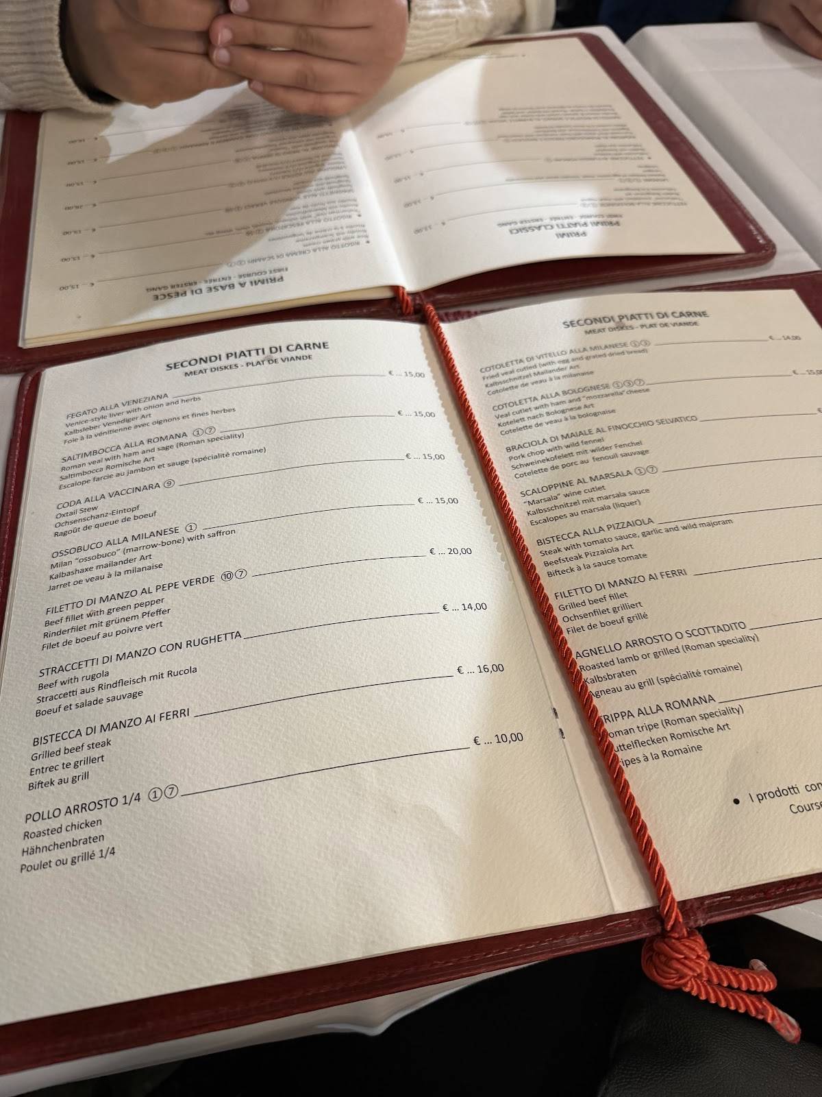 Menu de Ristorante Leonetti