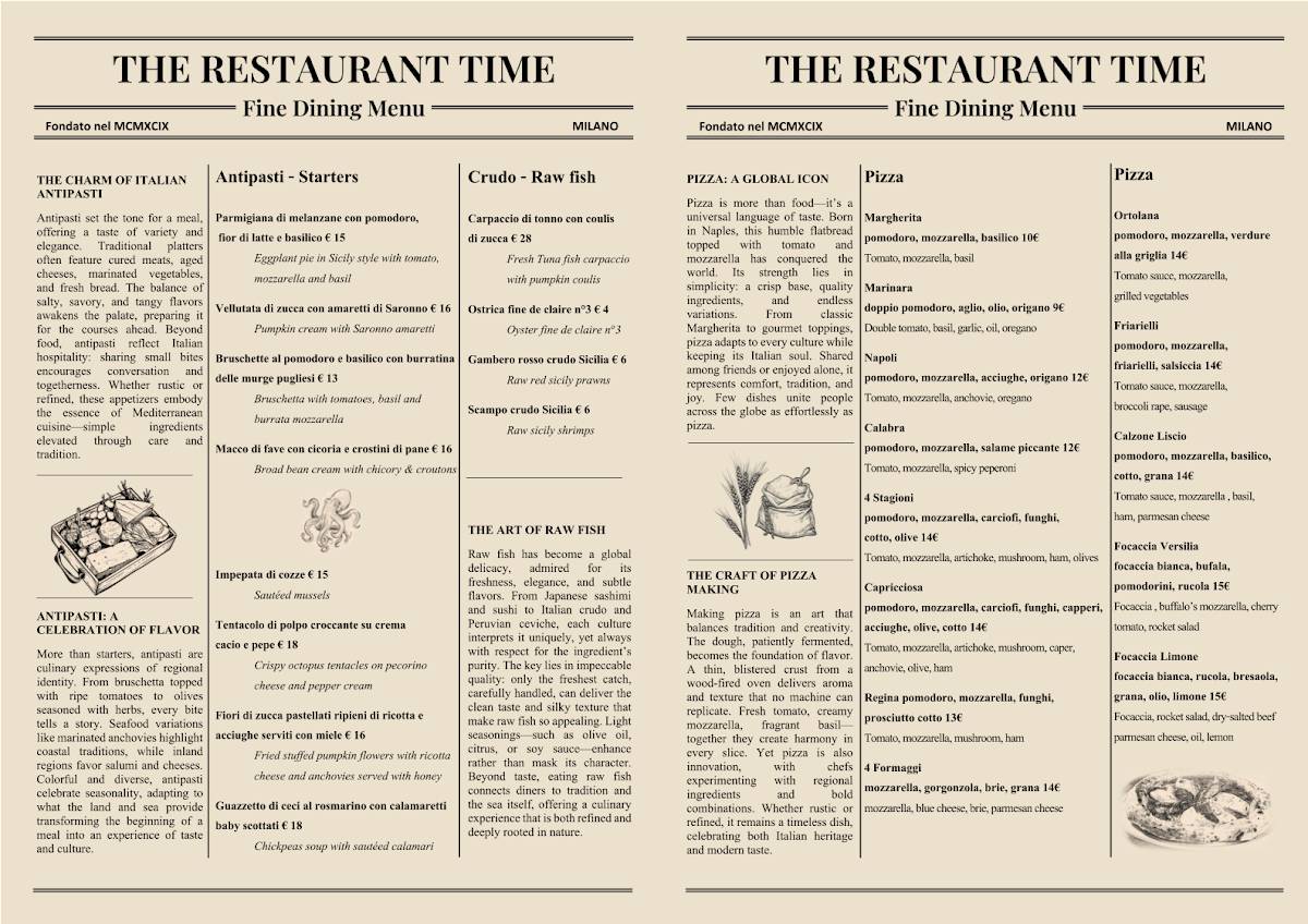 Menu di Ristorante Limone 