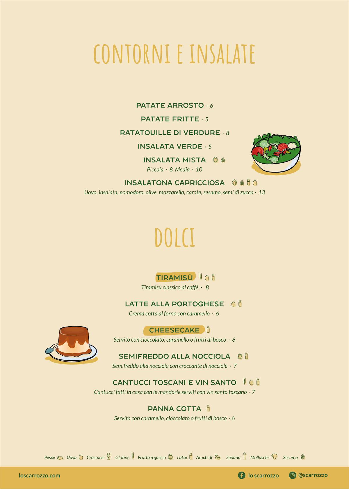 Menu di Ristorante Lo Scarrozzo 