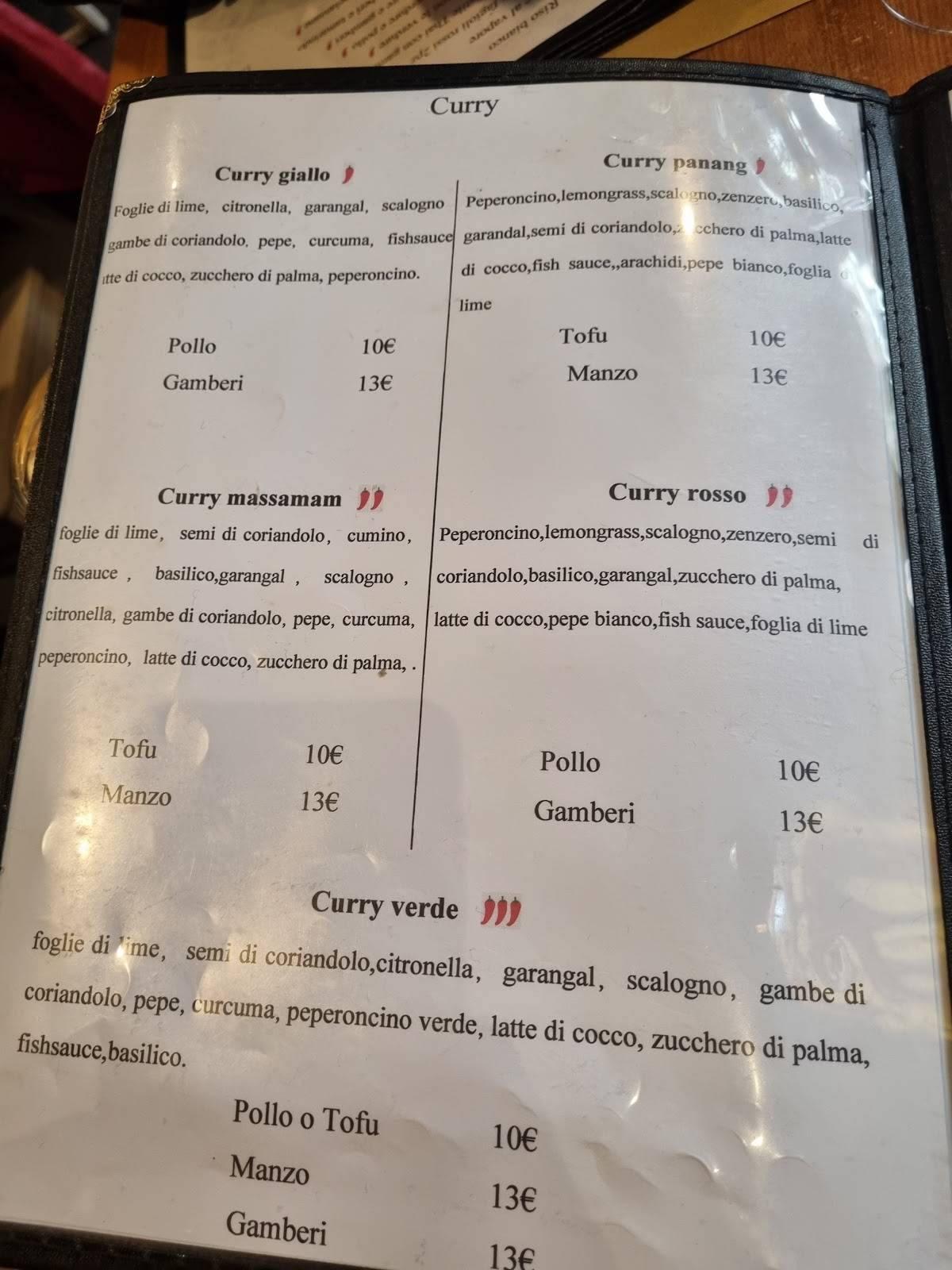 Menu di Ristorante Mò 