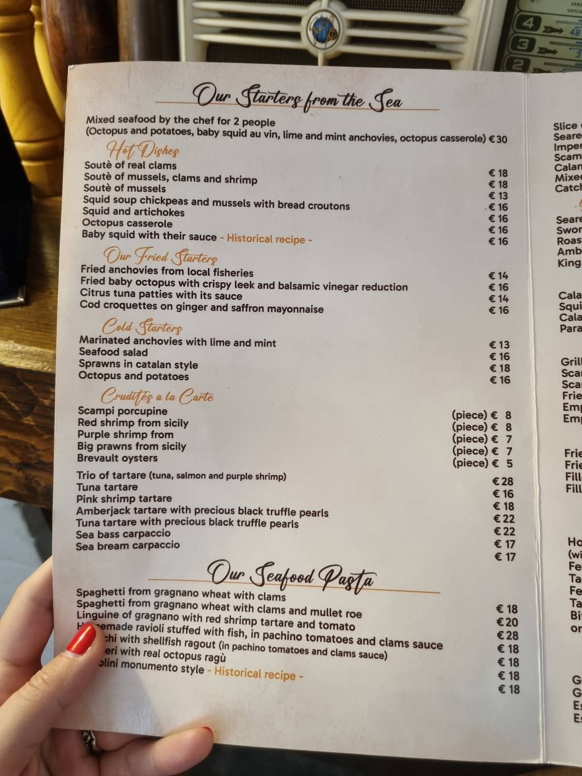 Menu di Ristorante Monumento dal 1884 