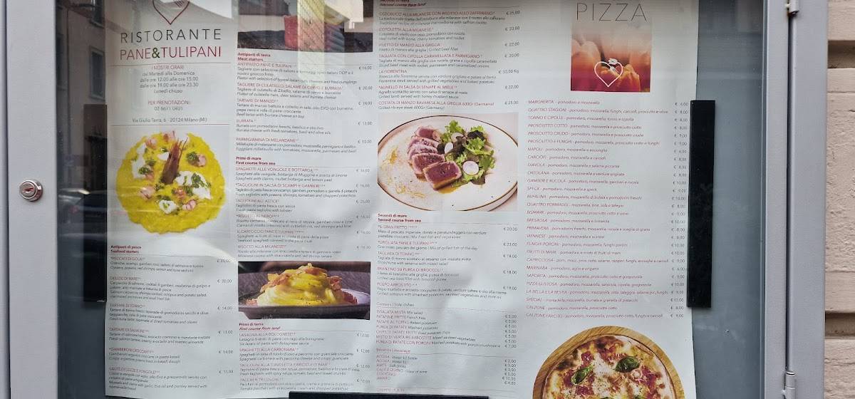 Menu di Pane e Tulipani 