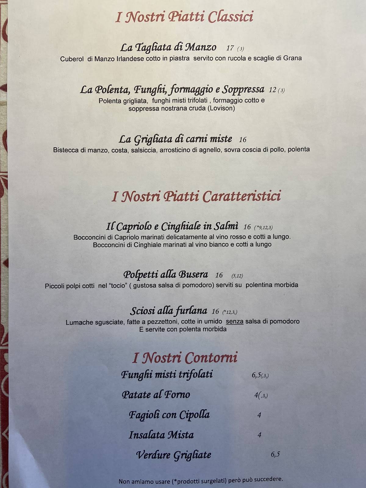 Menu di Ristorante Pizzeria Al Faro 