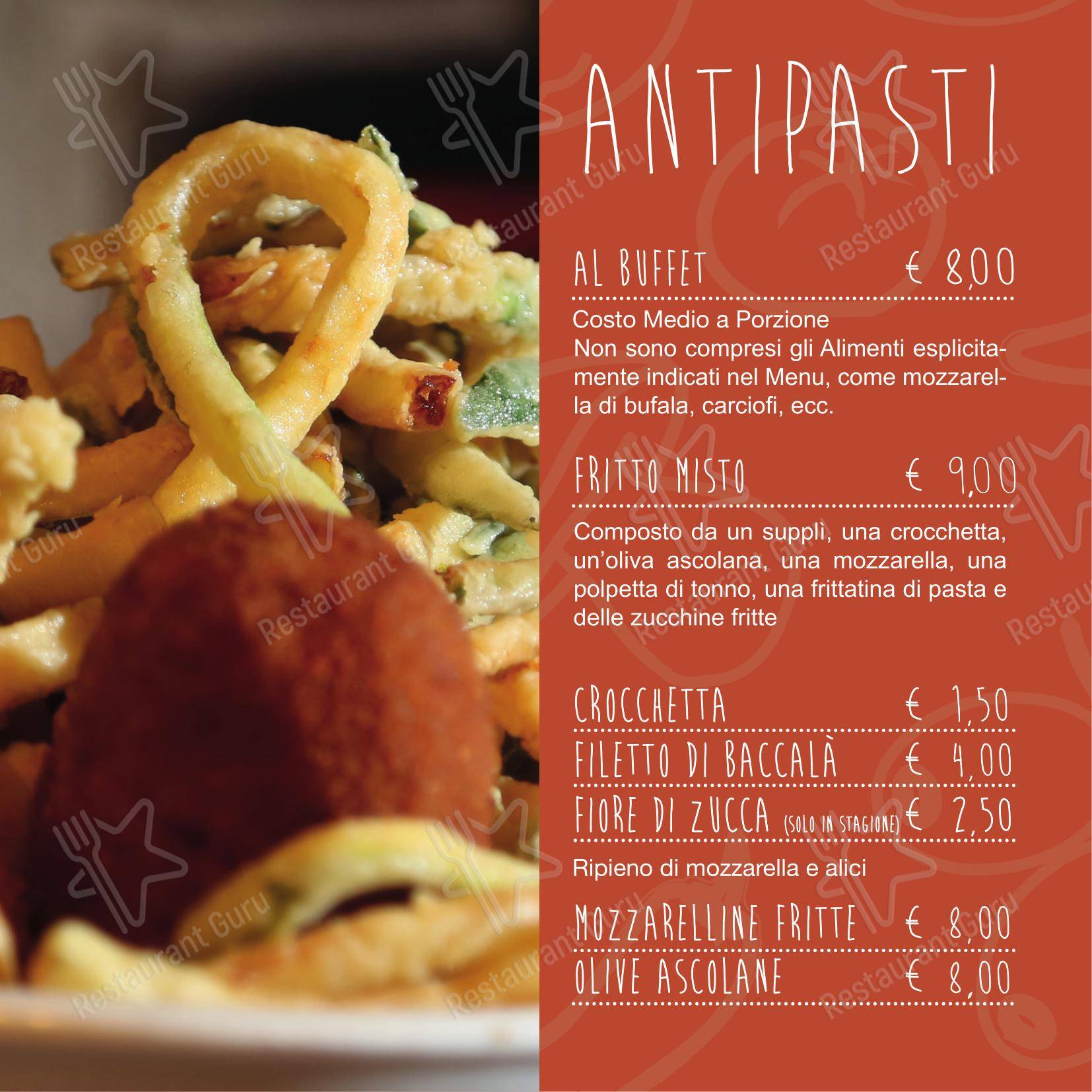 Menu di Ristorante Pizzeria - Carpe Diem PizzAe - Menu