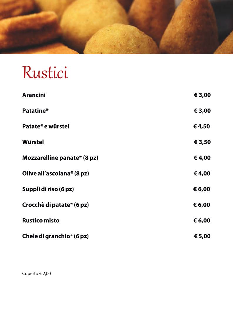 Menu di Ristorante da Cesare 