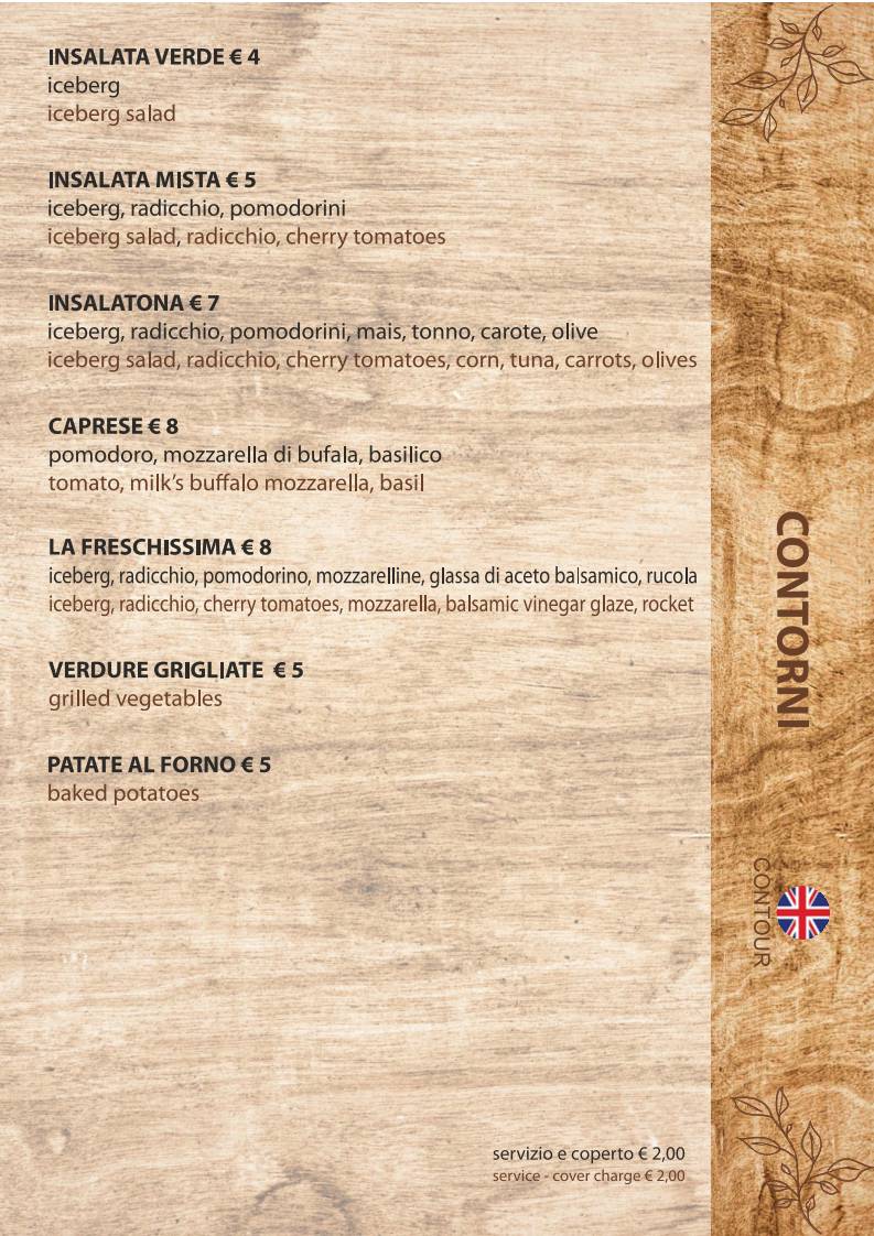 Menu di Ristorante Pizzeria Famiglia De Vita di Michele De Vita 