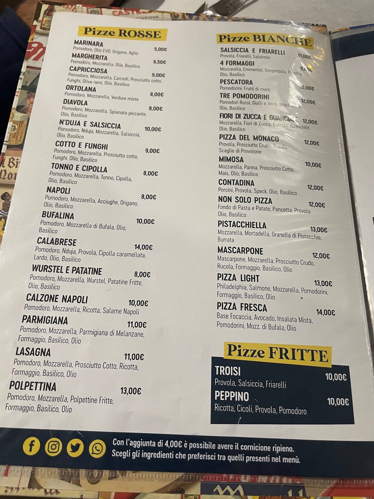 Menu di Ristorante Pizzeria Non Solo Pizza 