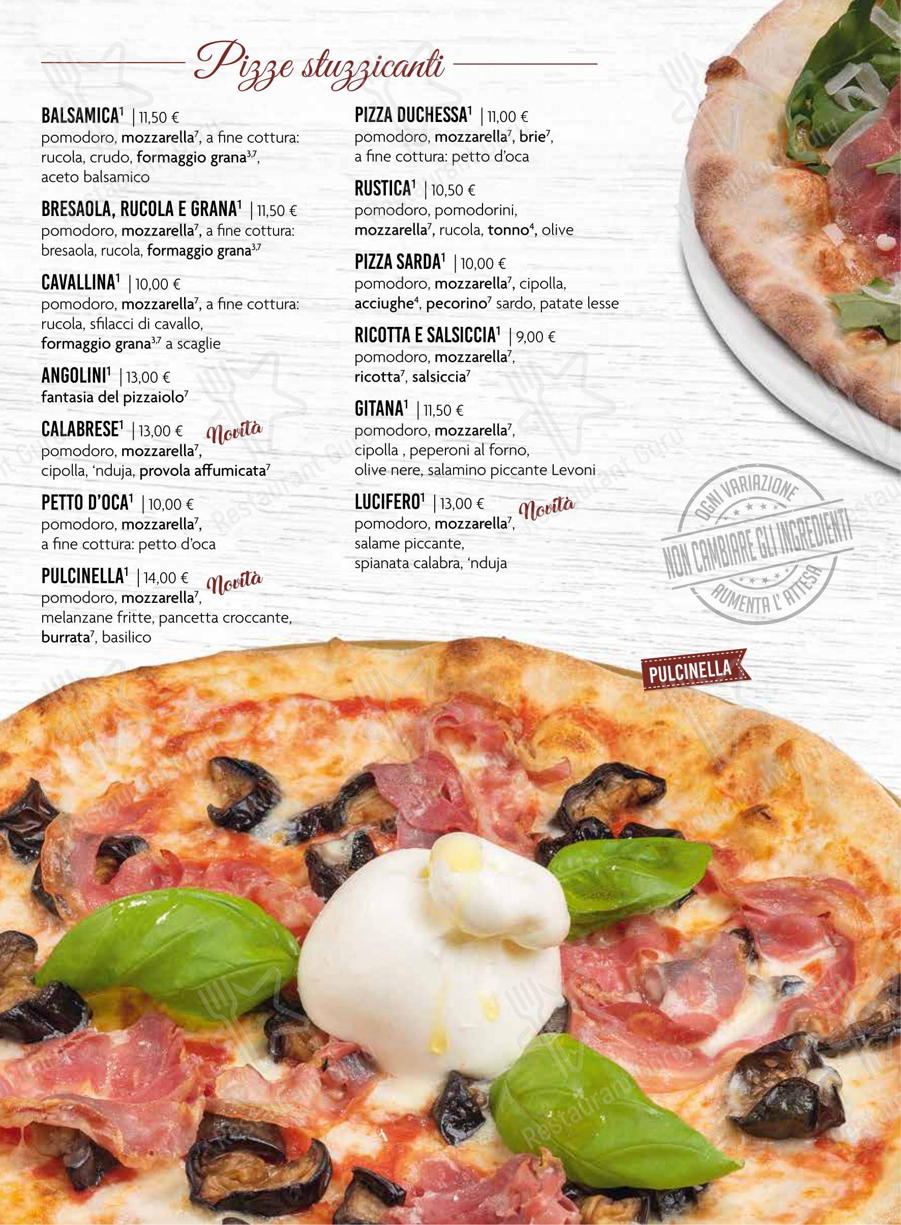 Menu bar per Ristorante Pizzeria da Gennaro in Conegliano