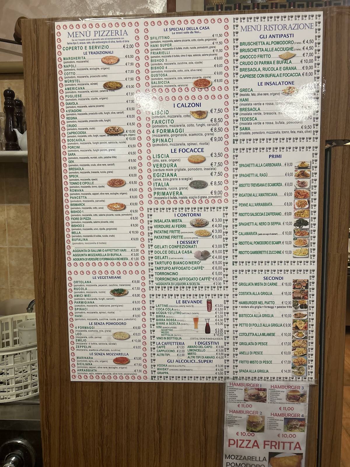 Menu di Ristorante, Pizzeria e non solo... 