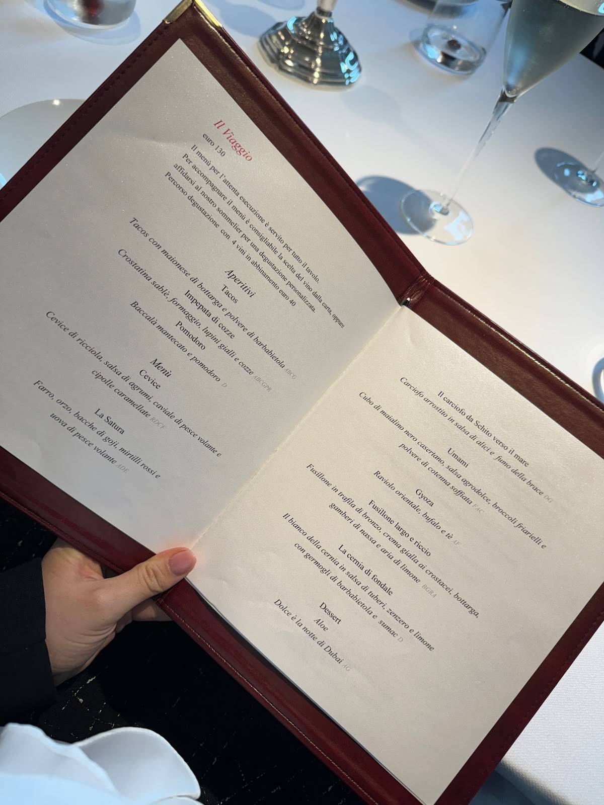 Menu di Ristorante President Stella Michelin a Pompei 