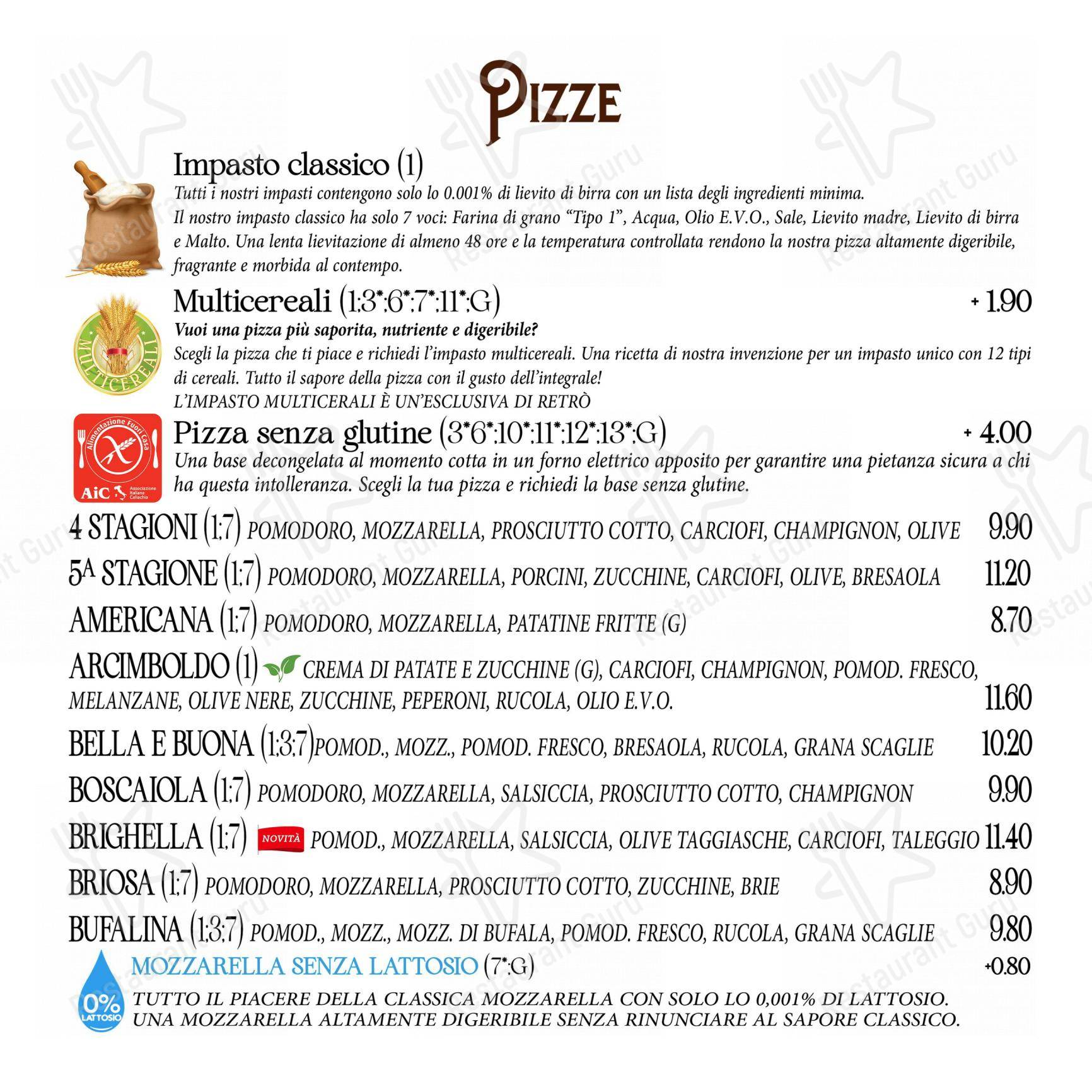 Retrò in Osio Sopra - Menu bar