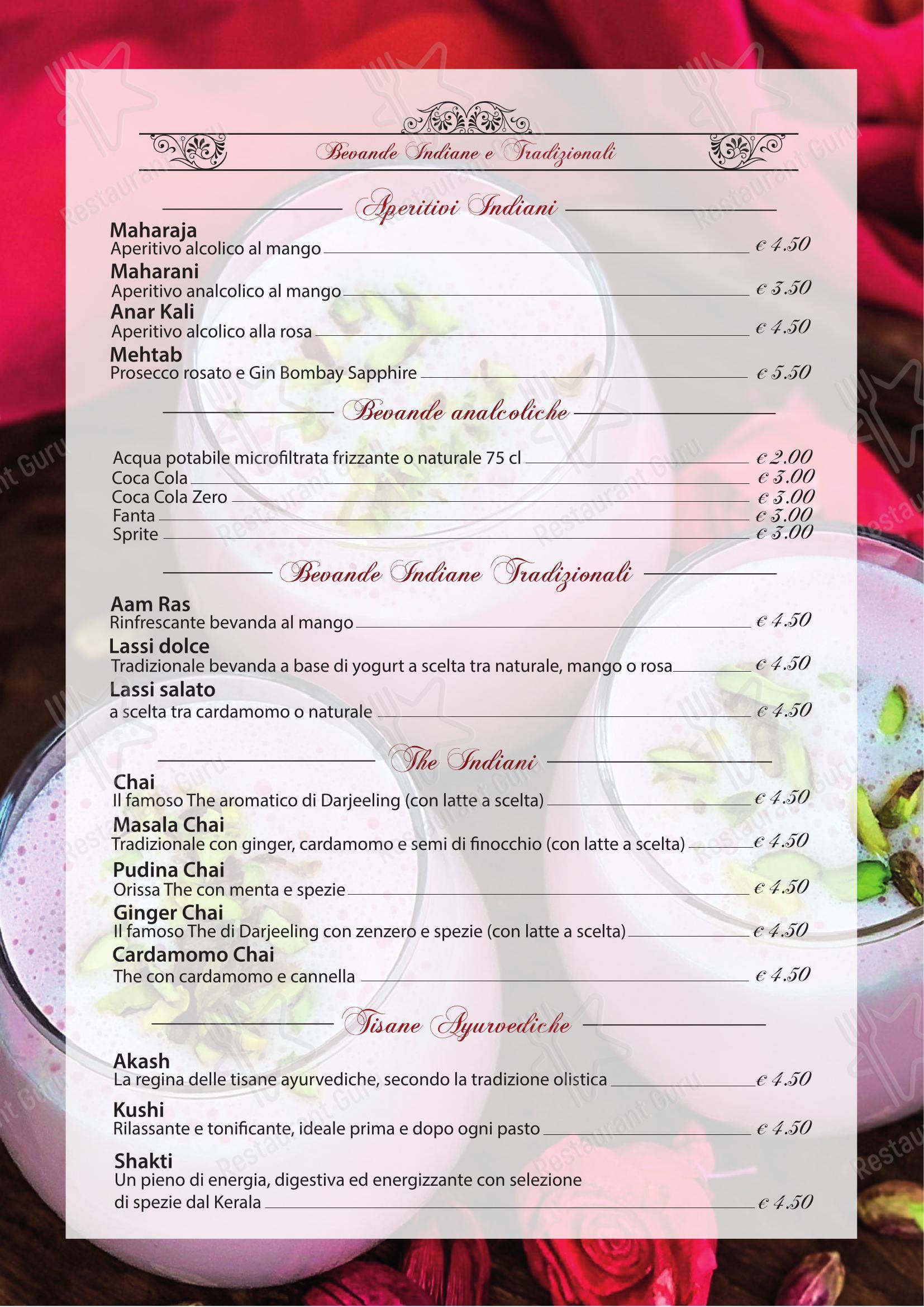 菜单 per Ristorante Shri Ganesh ristorante
