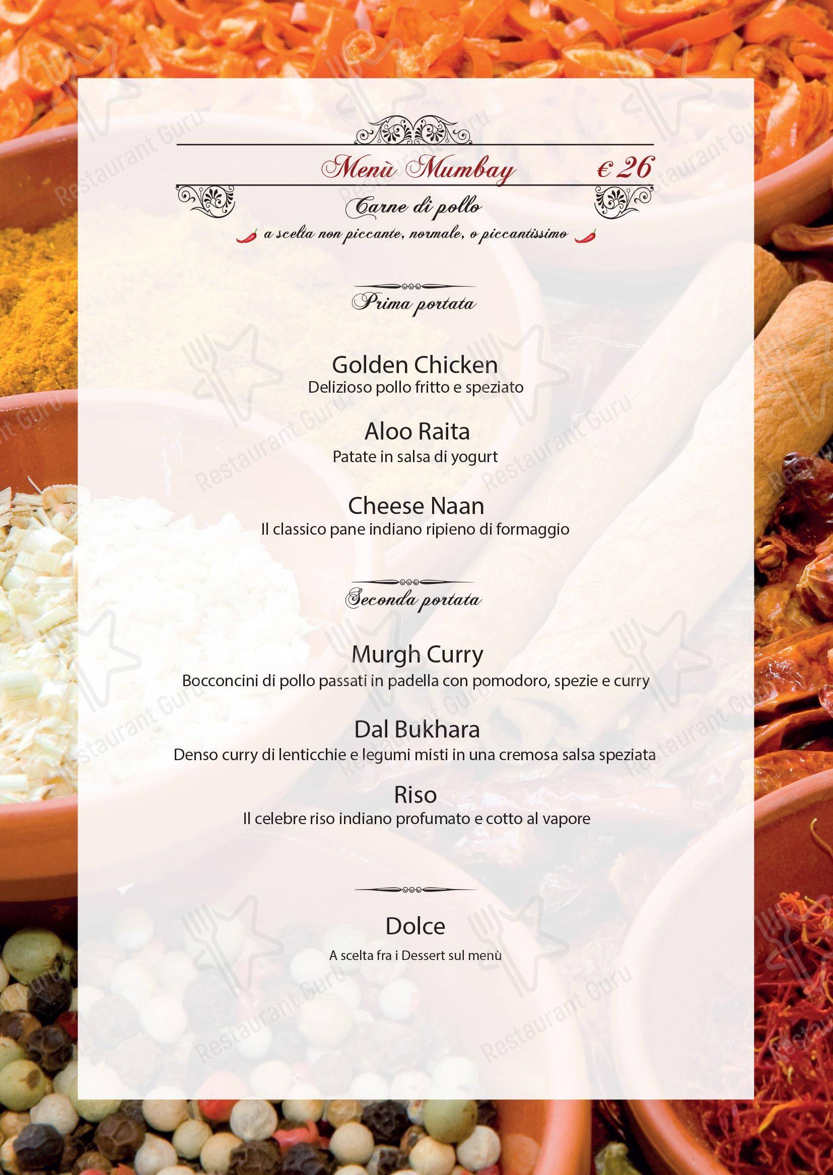 Menu bar per Ristorante Shri Ganesh in Torino