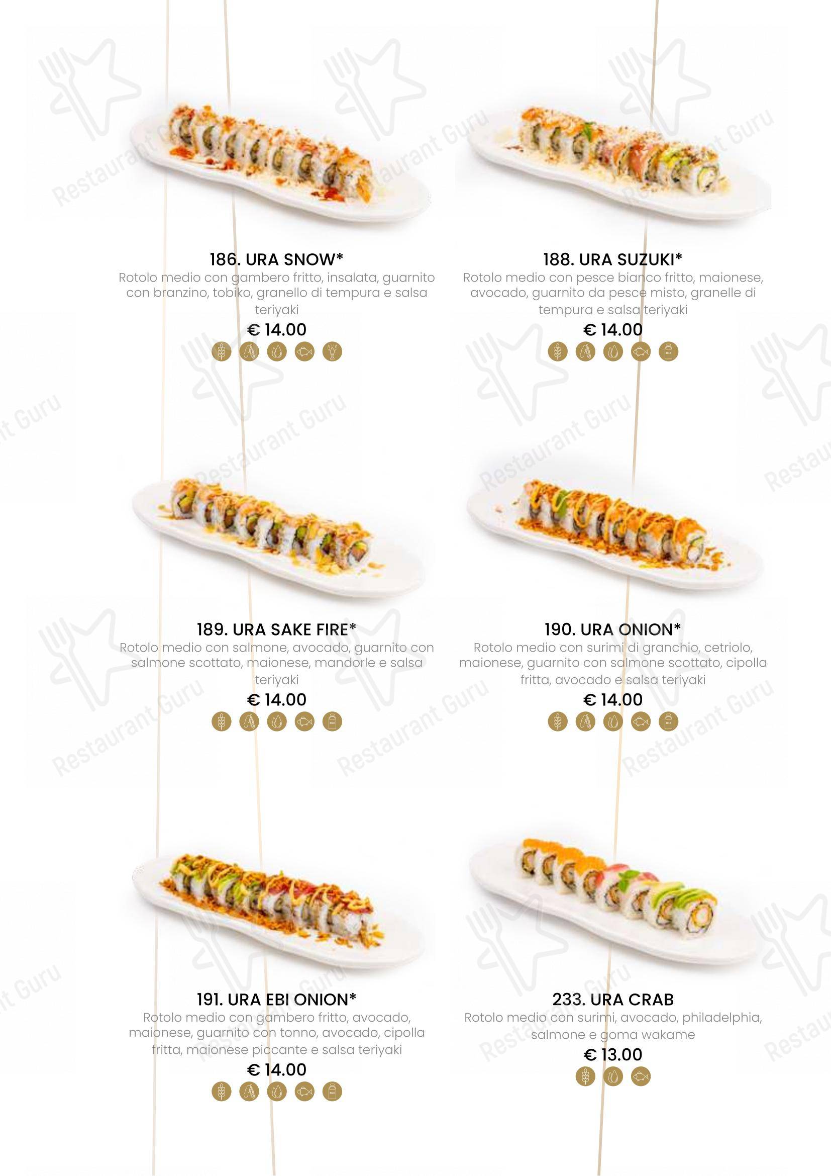 Menu bar per Ristorante Sushi Yami Vercelli ristorante