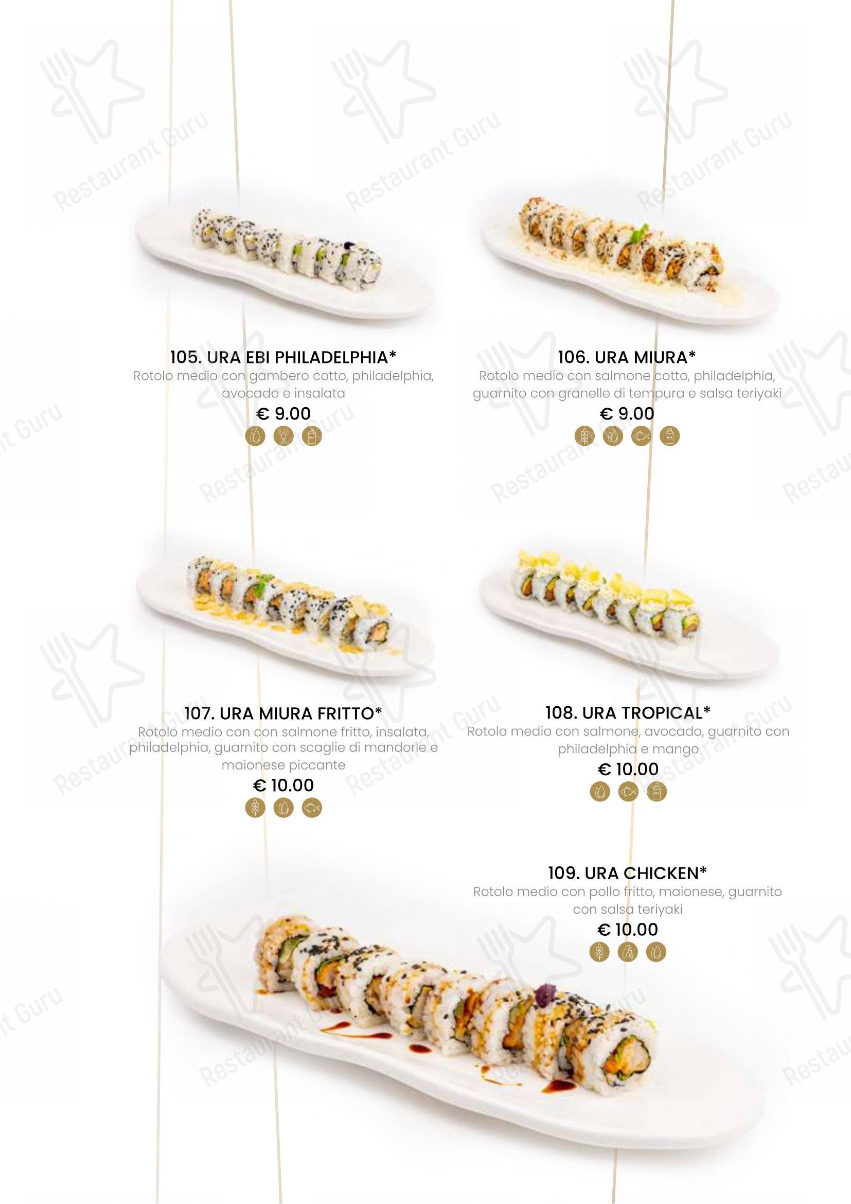 Menu di Ristorante Sushi Yami Vercelli - Menu bar