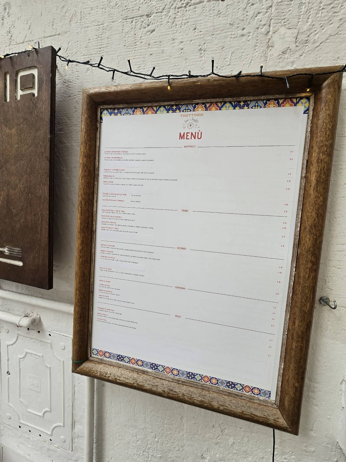 Menu di Ristorante Trattoria Fave e Fogghje 