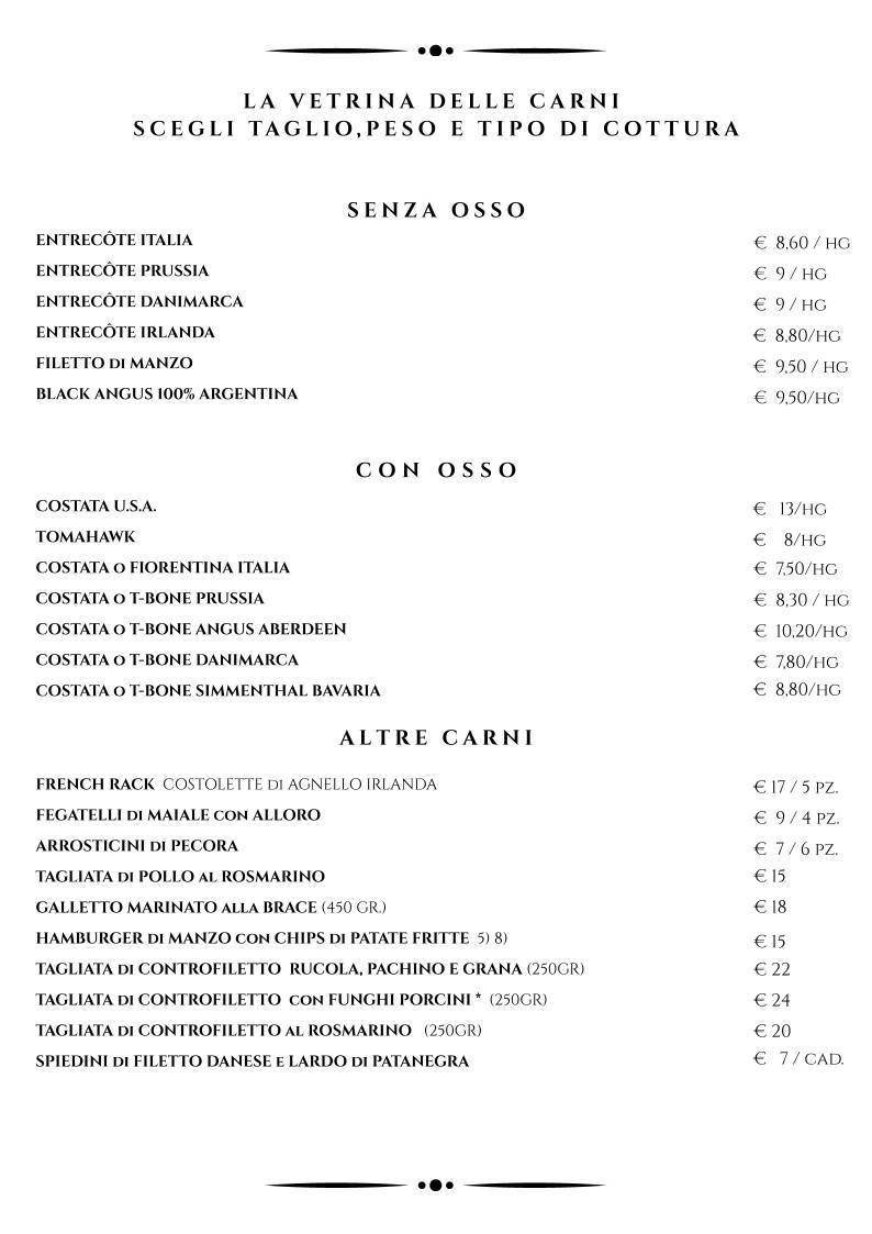 Menu di Vaca Loca 
