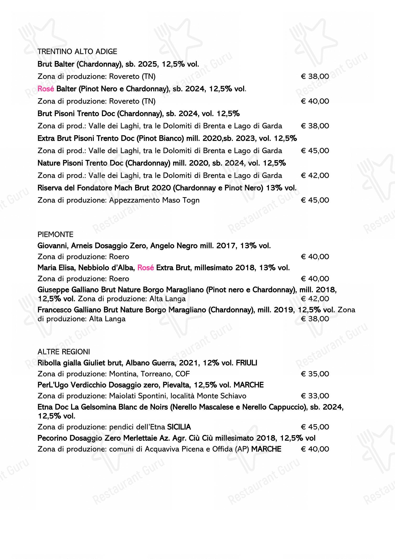 Ristorante da Buso in Caorle - Основное меню