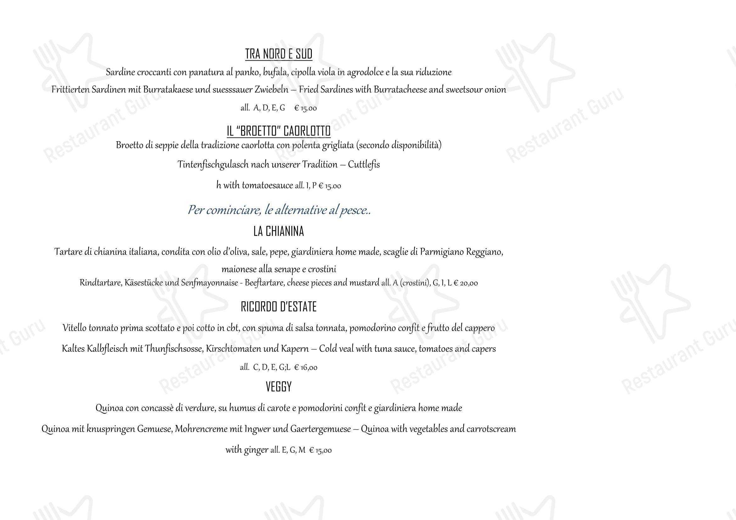 Menu di Ristorante da Buso - Menu bar