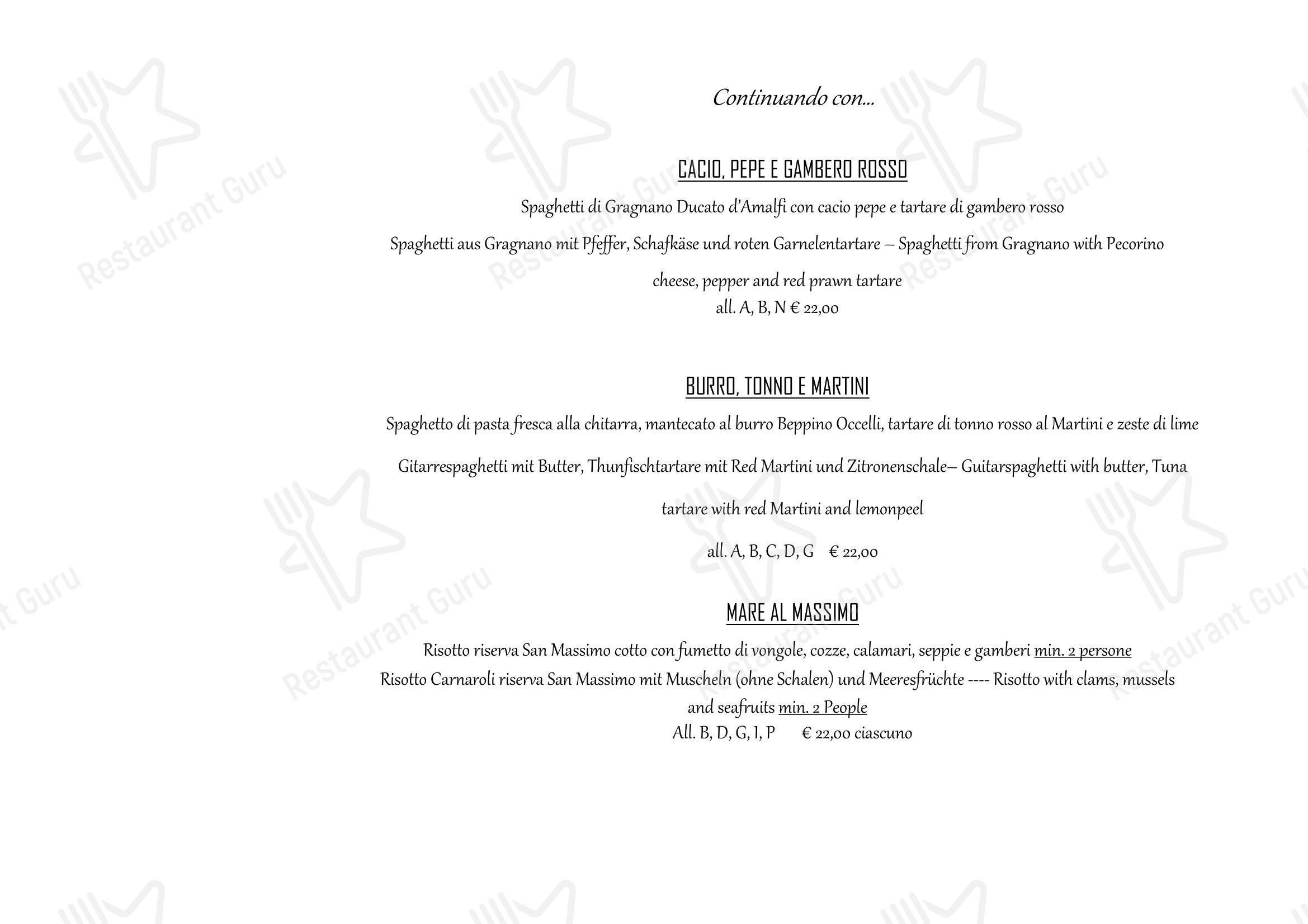 Menu di Ristorante da Buso - Menu bar
