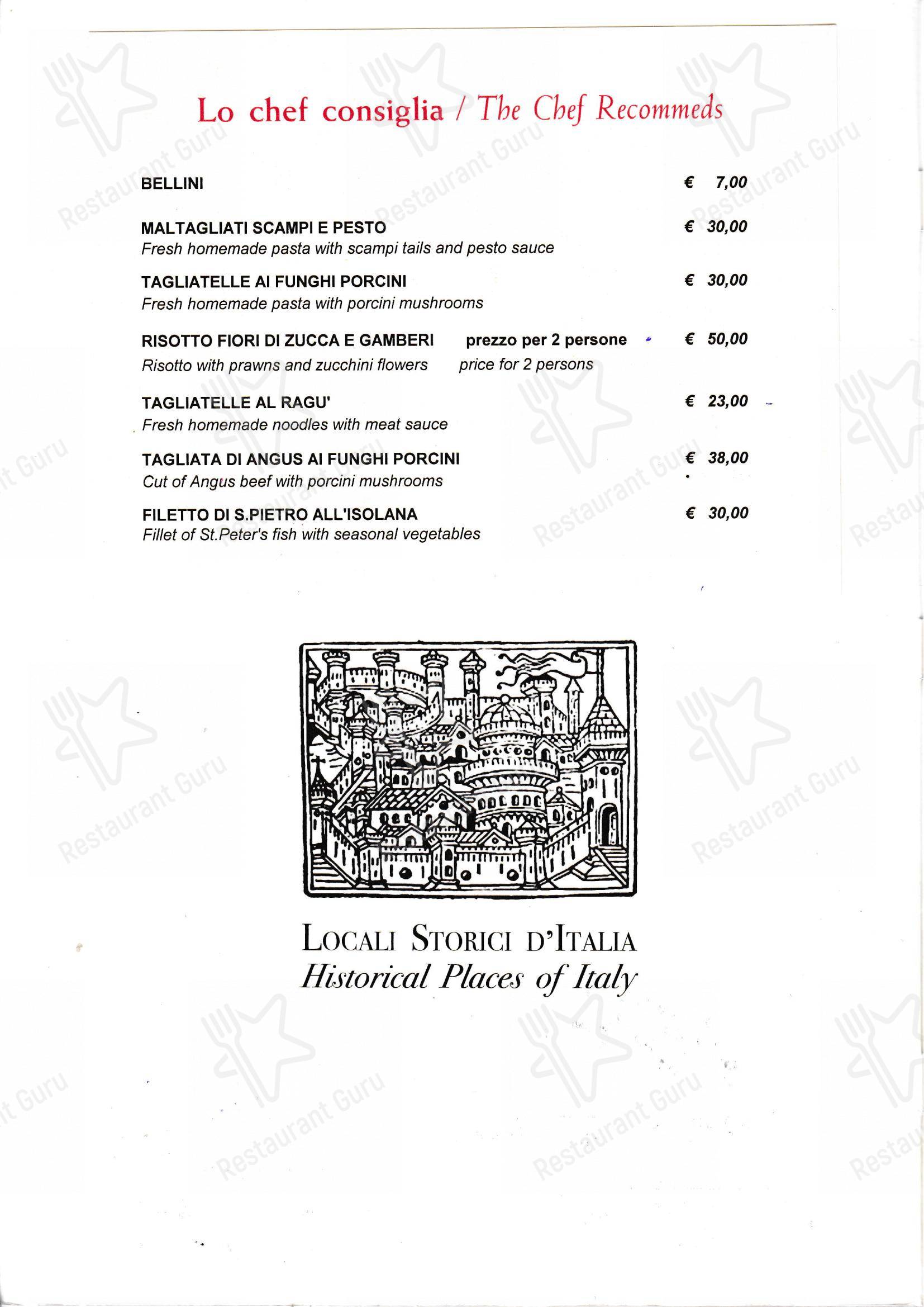 Menu bar per Ristorante da Raffaele ristorante