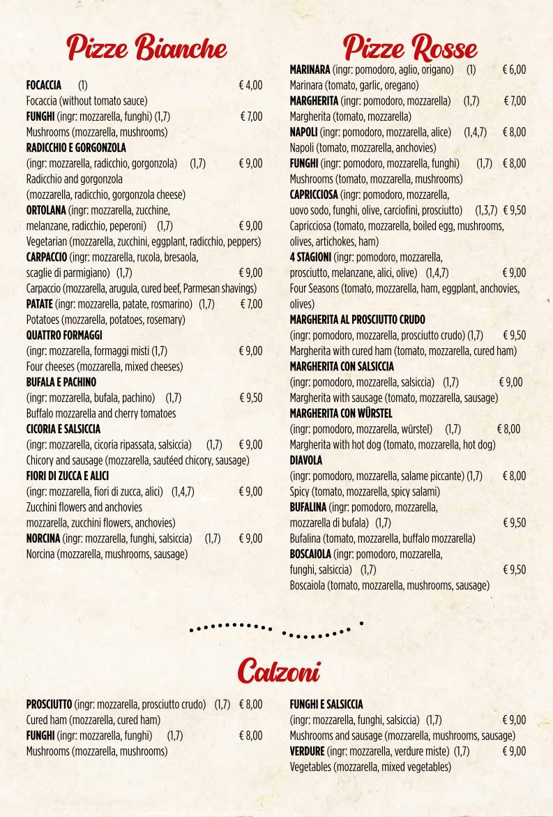 Menu di Ristorante da SALVO Roma 