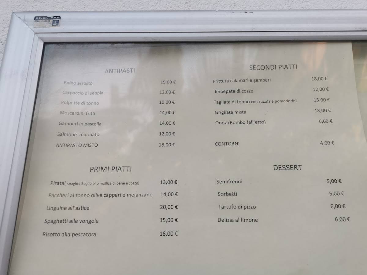 Menu di Ristorante Da Lucio 