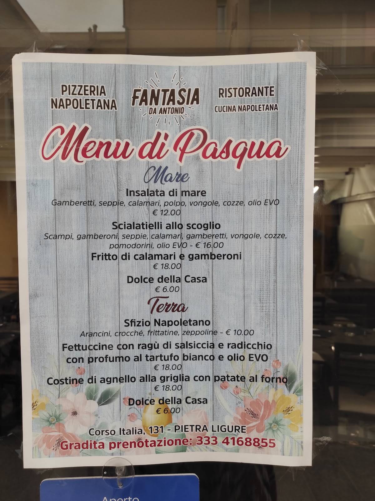 ristorante pizzeria fantasia da antonio